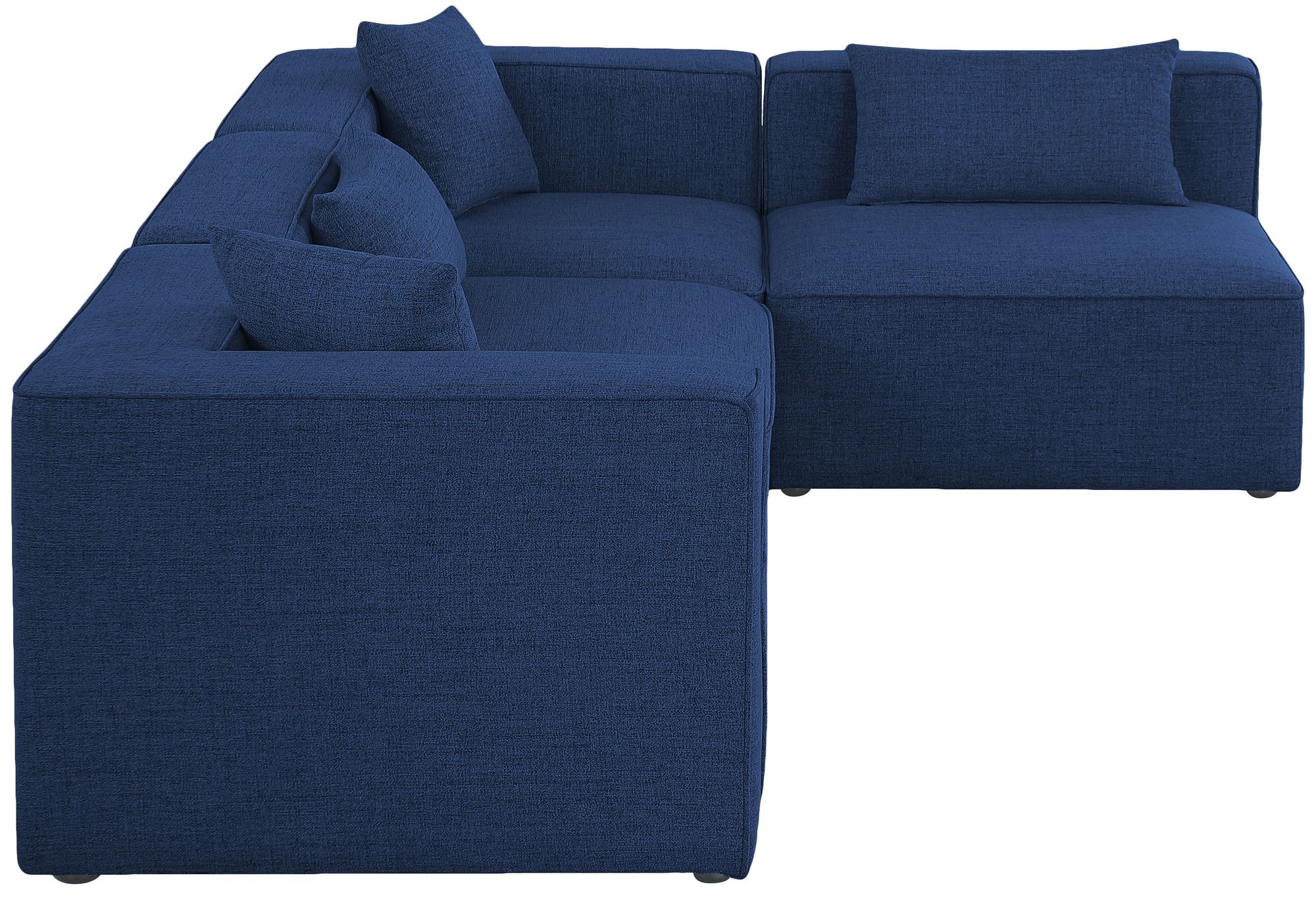 Cube 108" 4-Piece Linen Fabric Modular Corner Sectional