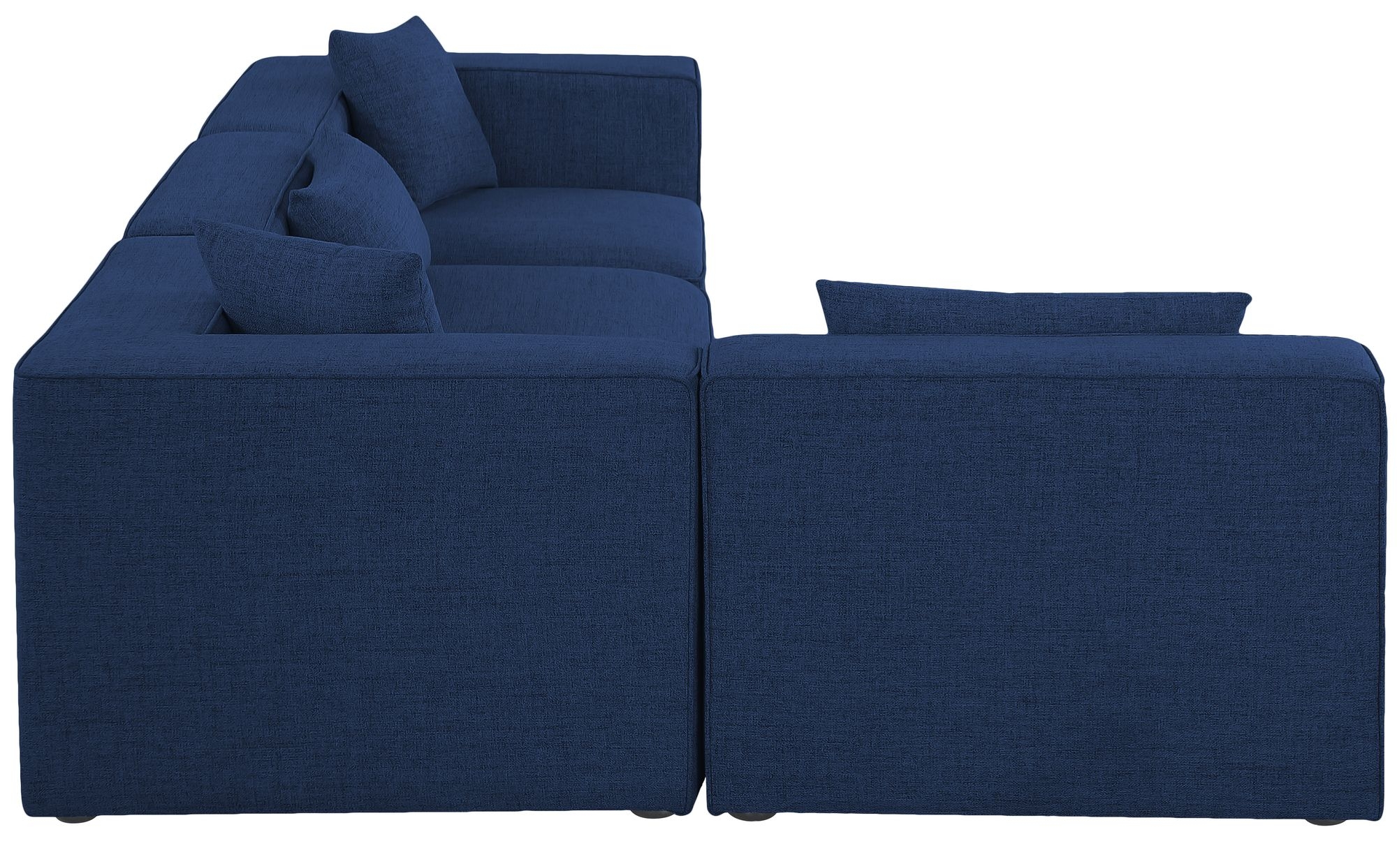 Cube 108" 4-Piece Linen Fabric Modular Corner Sectional