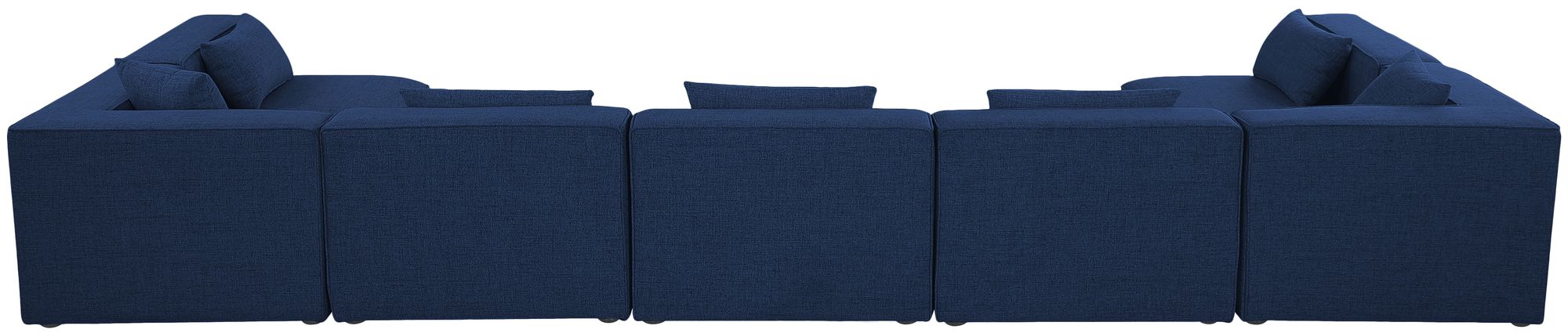 Cube 180" 7-Piece Linen Fabric Modular Sectional