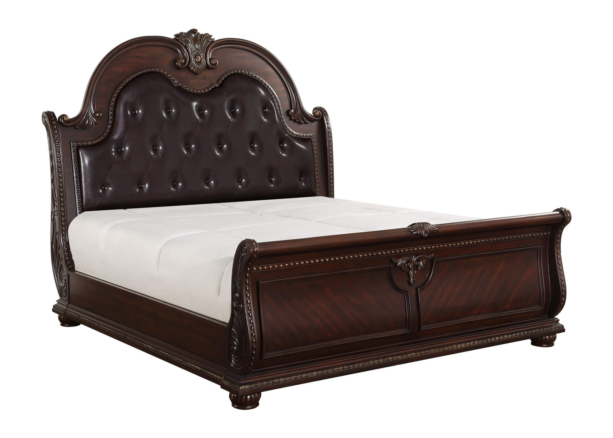 Cavalier Tufted Sleigh Bedroom Set - Thumbnail 4