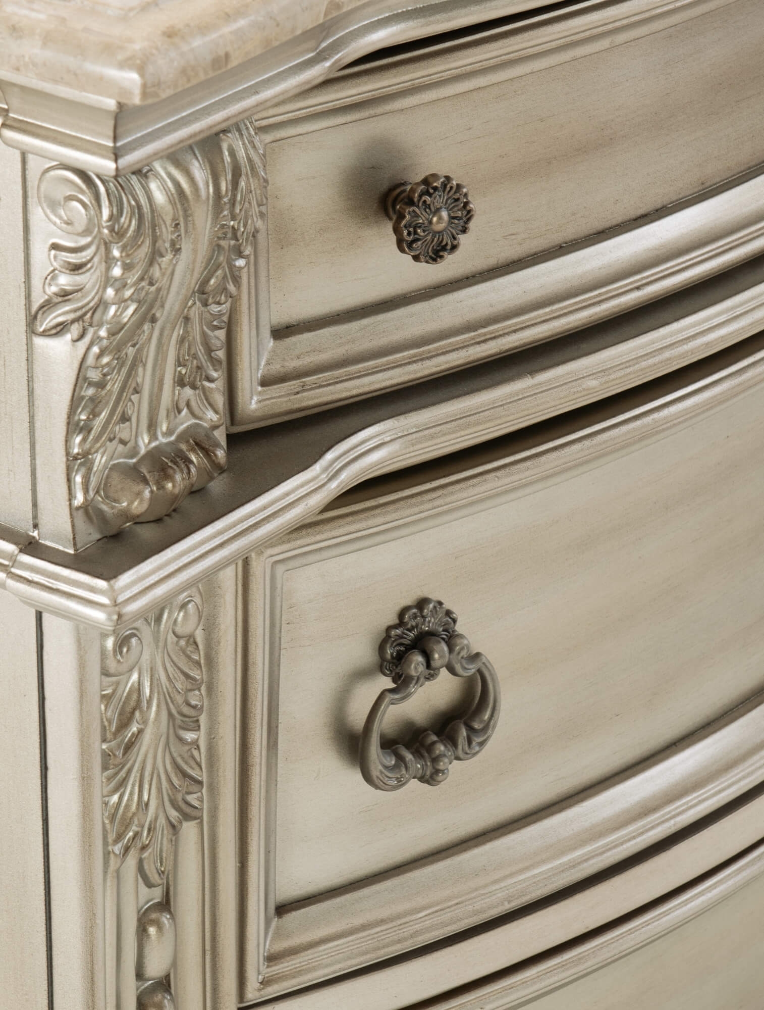 Cavalier Marble/Wood/Wood Veneer Nightstand