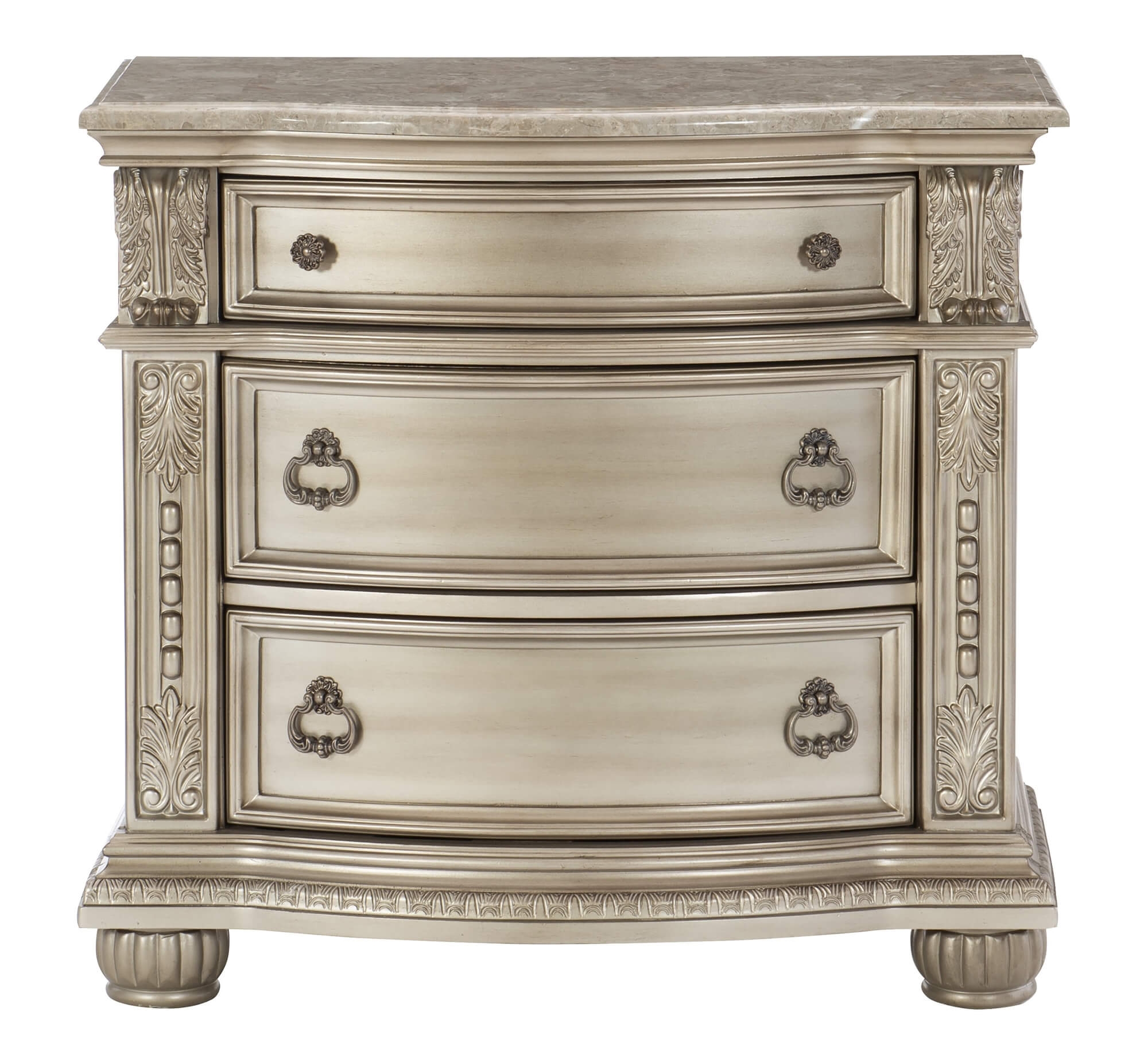 Cavalier Marble/Wood/Wood Veneer Nightstand