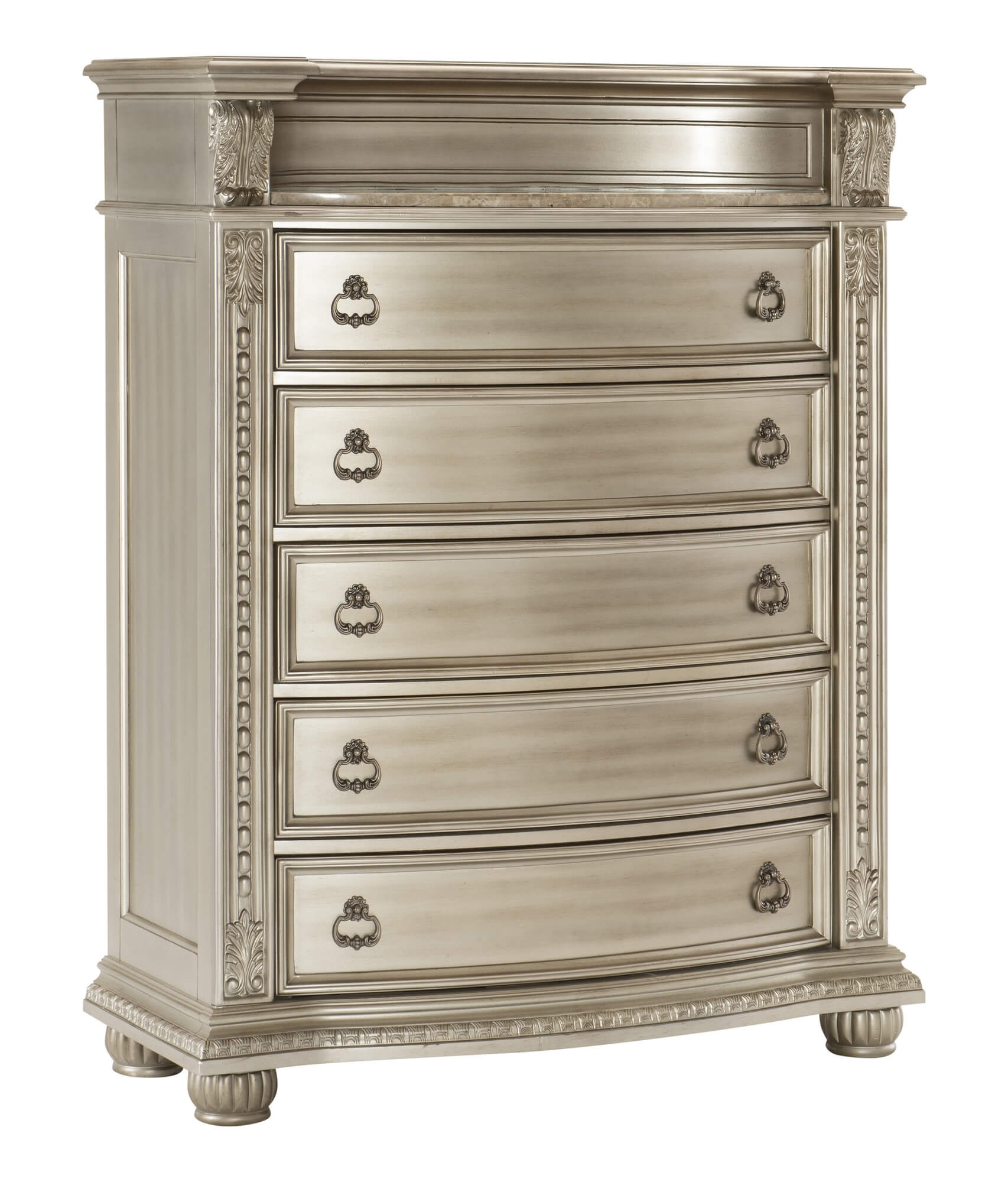 Cavalier Marble/Wood/Wood Veneer Chest