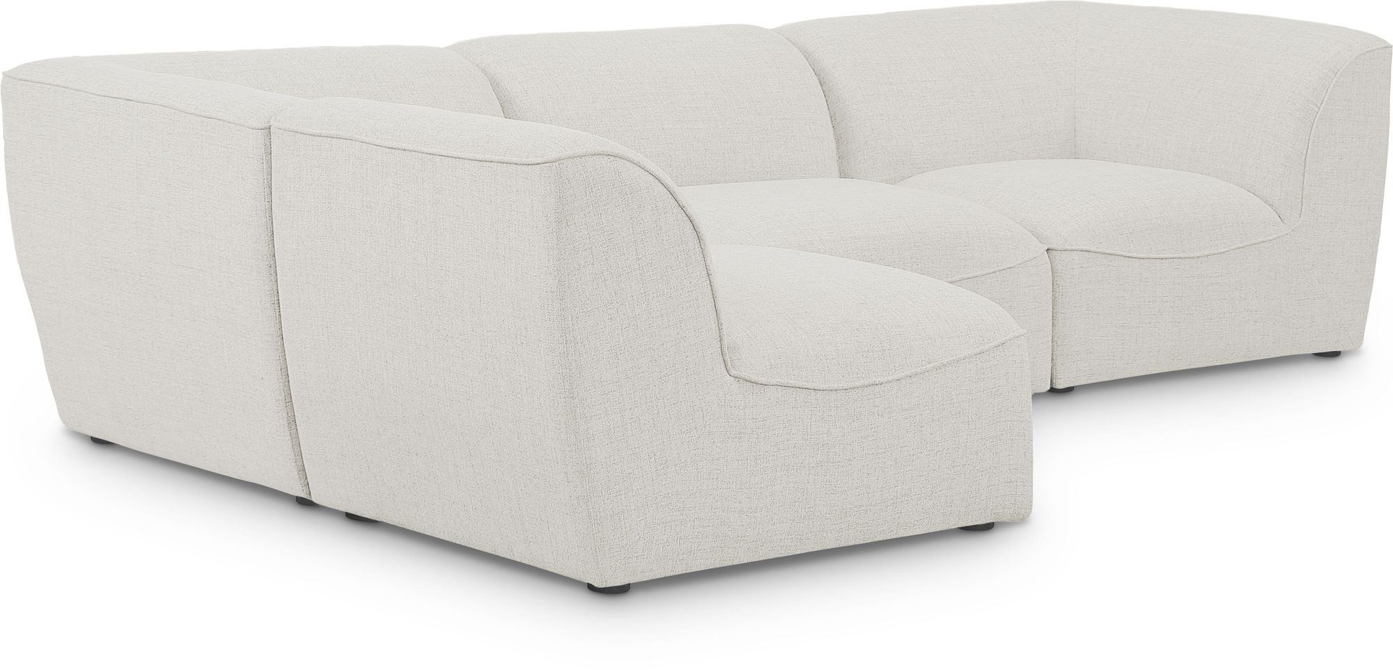 Miramar 109" 4-Piece Linen Fabric Modular Corner Sectional Sofa