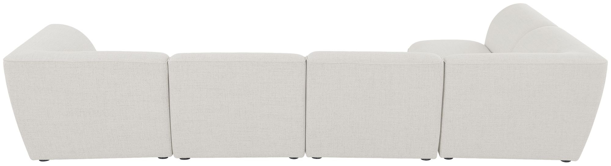 Miramar 142" 5-Piece Linen Fabric Modular Corner Sectional Sofa