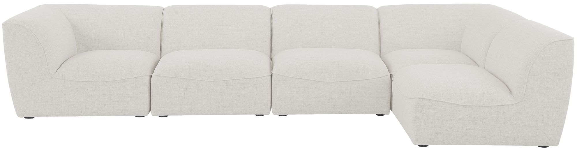 Miramar 142" 5-Piece Linen Fabric Modular Corner Sectional Sofa