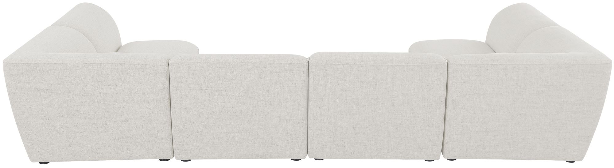 Miramar 142" 6-Piece Linen Fabric Modular U-Shape Corner Sectional Sofa