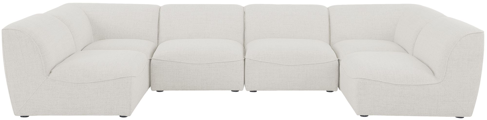 Miramar 142" 6-Piece Linen Modular U-Shape Corner Sectional