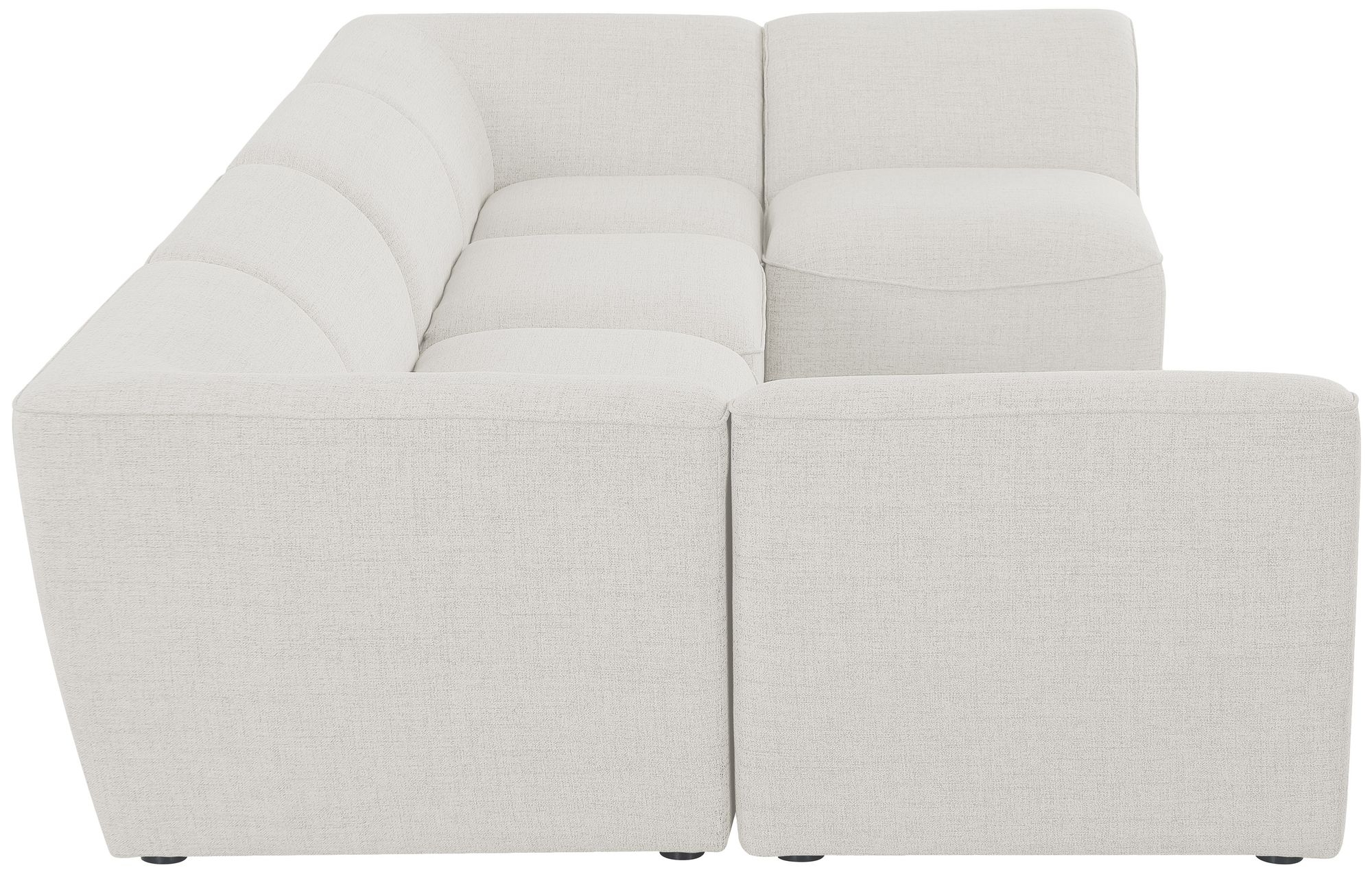 Miramar 142" 6-Piece Linen Fabric Modular U-Shape Sectional Sofa