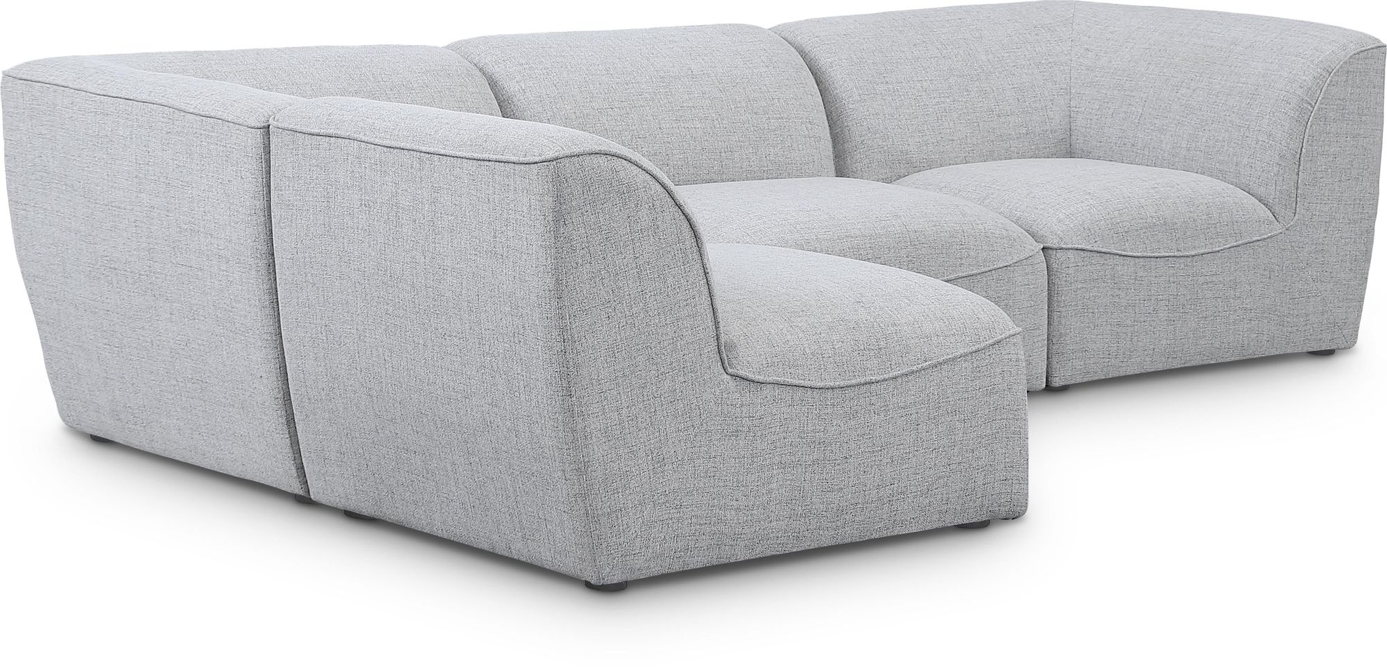 Miramar 109" 4-Piece Linen Fabric Modular Corner Sectional Sofa