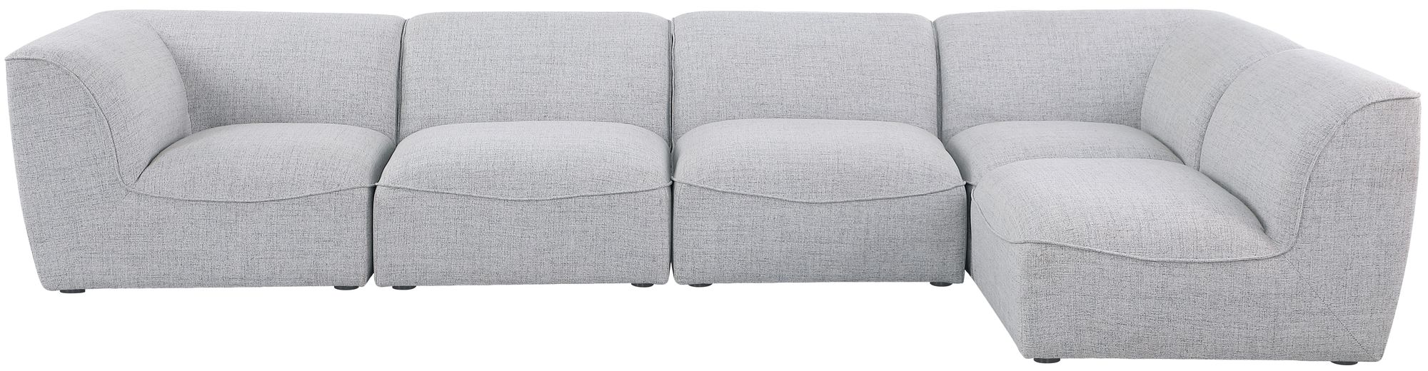 Miramar 142" 5-Piece Linen Fabric Modular Corner Sectional Sofa