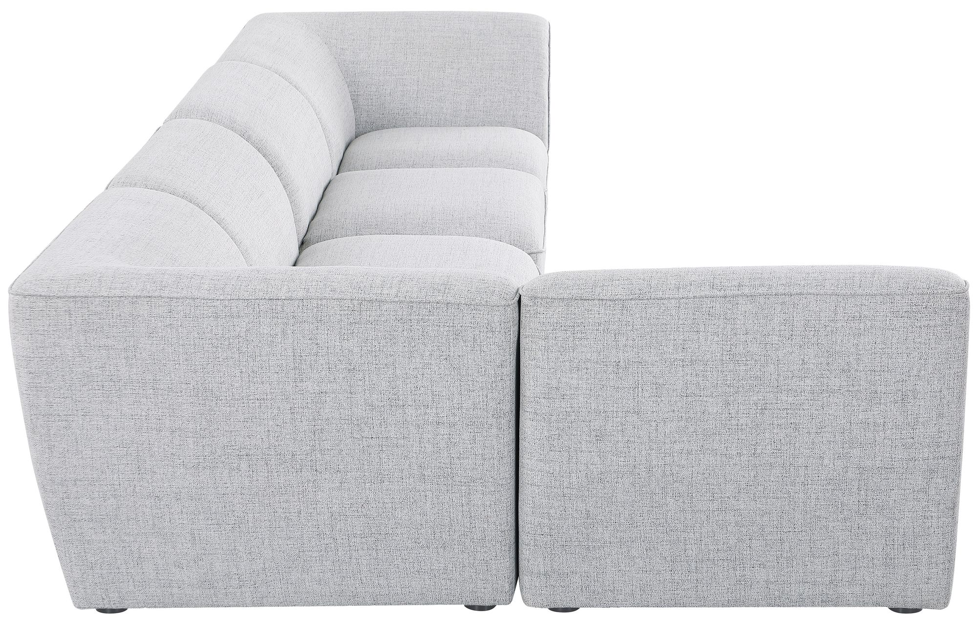 Miramar 142" 5-Piece Linen Fabric Modular Corner Sectional Sofa