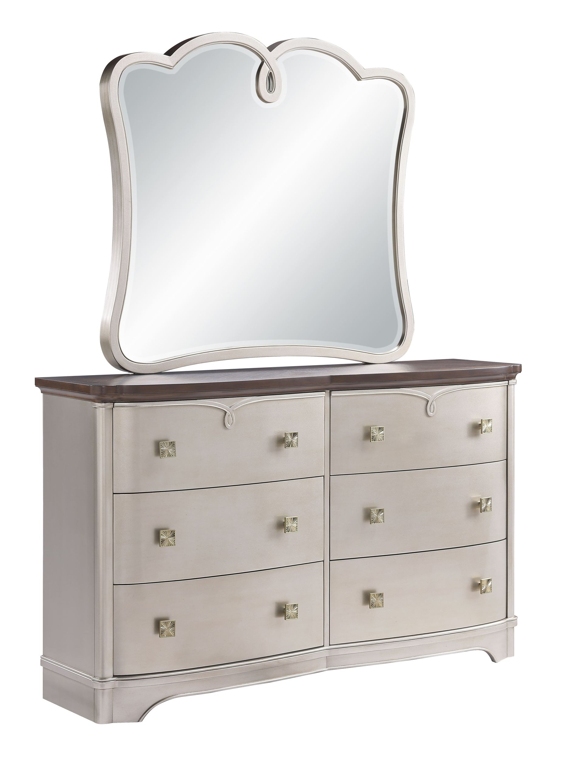 Rose Scalloped Mirror