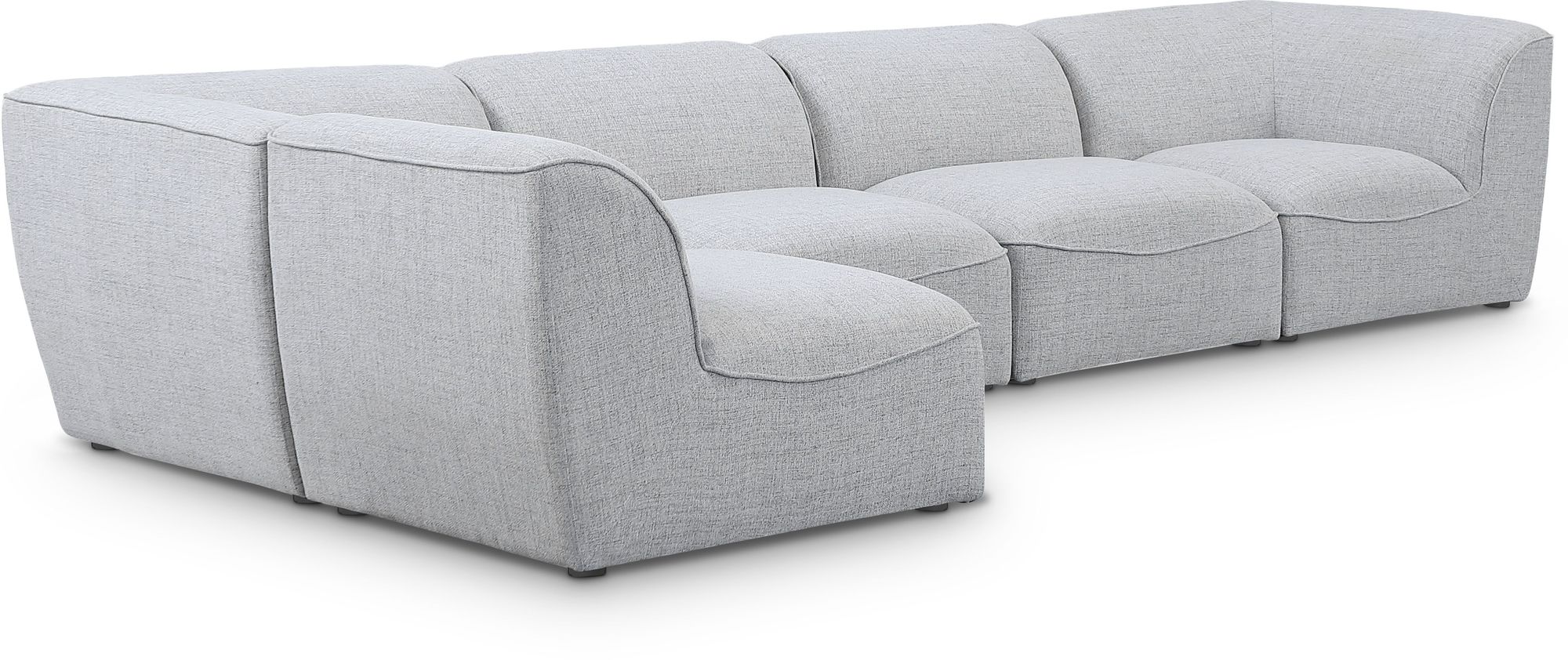 Miramar 142" 5-Piece Linen Fabric Modular Corner Sectional Sofa