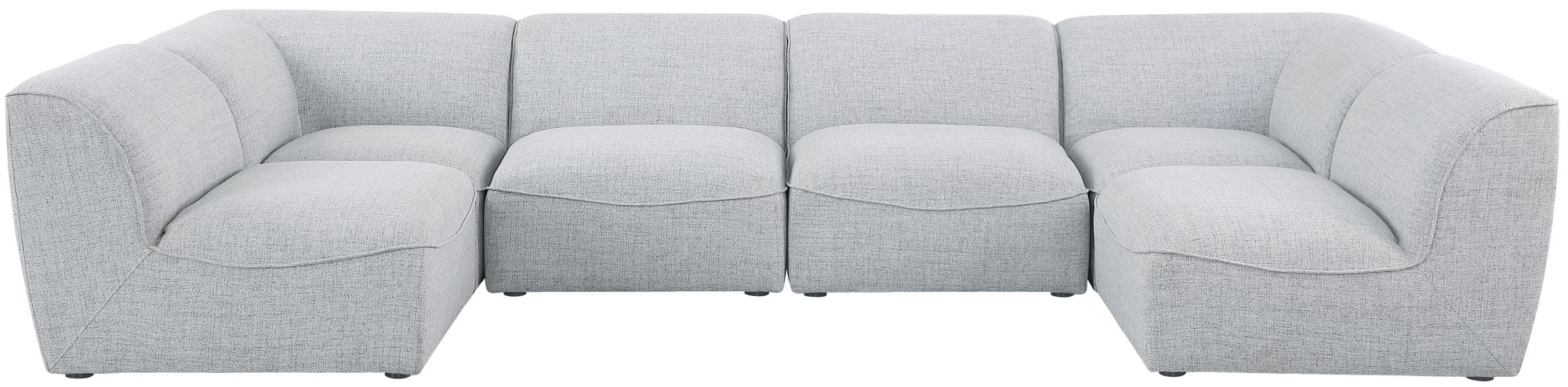 Miramar 142" 6-Piece Linen Modular U-Shape Corner Sectional