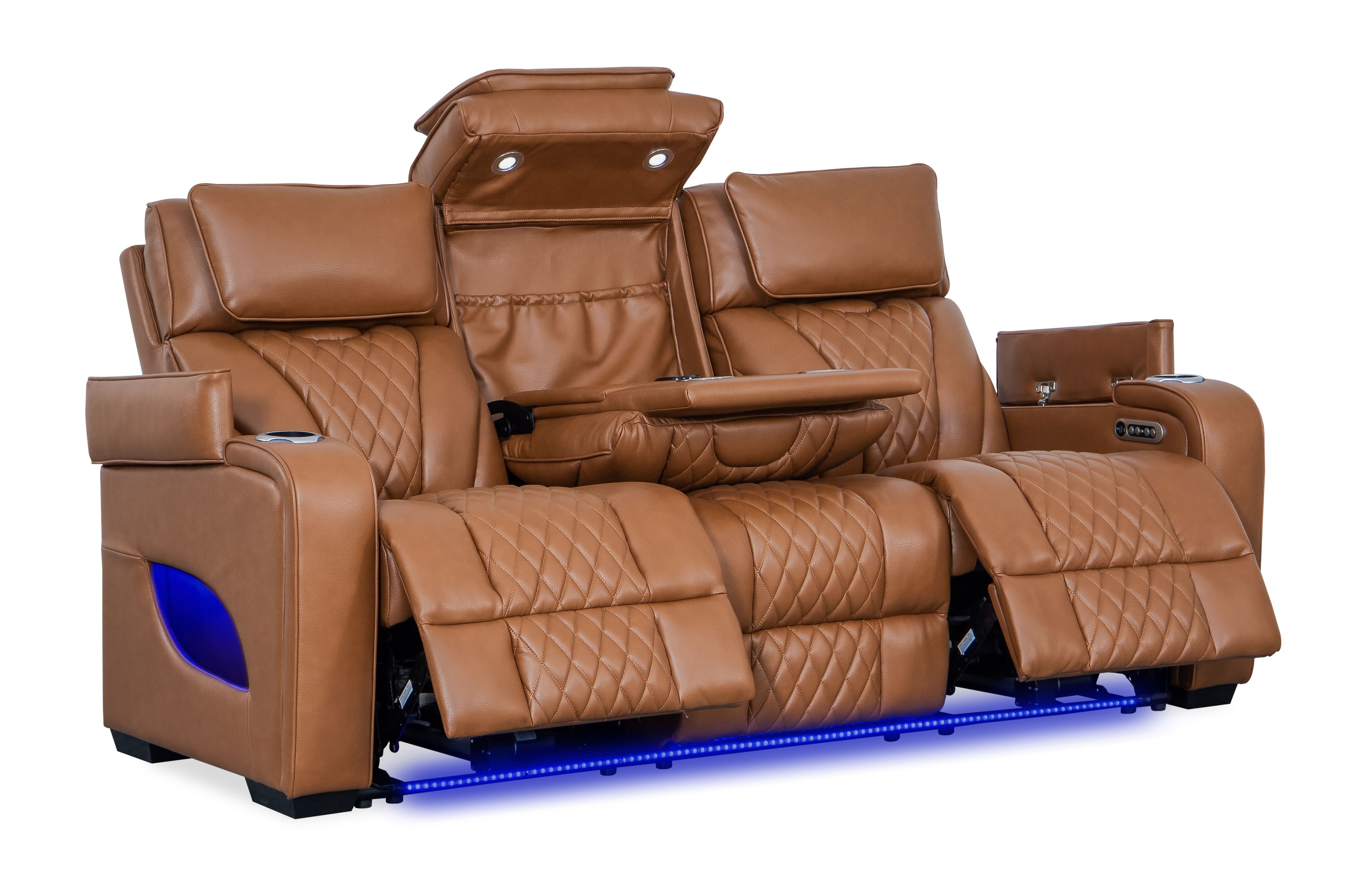 Chase Power Reclining Living Room Set with LED Lights and Wireless Charging