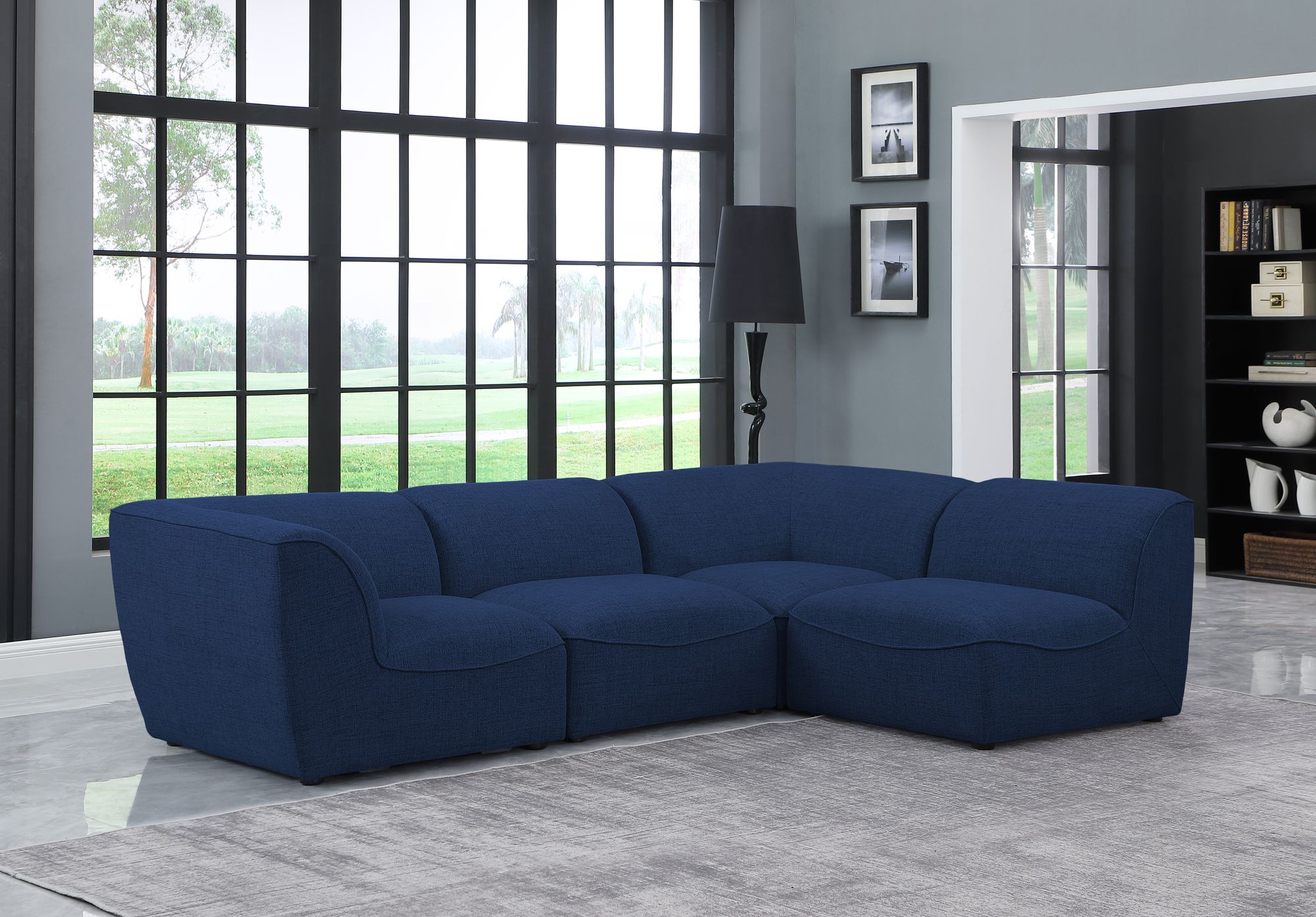 Miramar 109" 4-Piece Linen Modular Corner Sectional