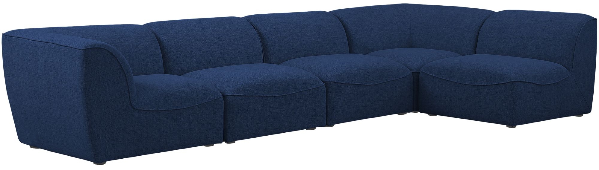 Miramar 142" 5-Piece Linen Fabric Modular Corner Sectional Sofa
