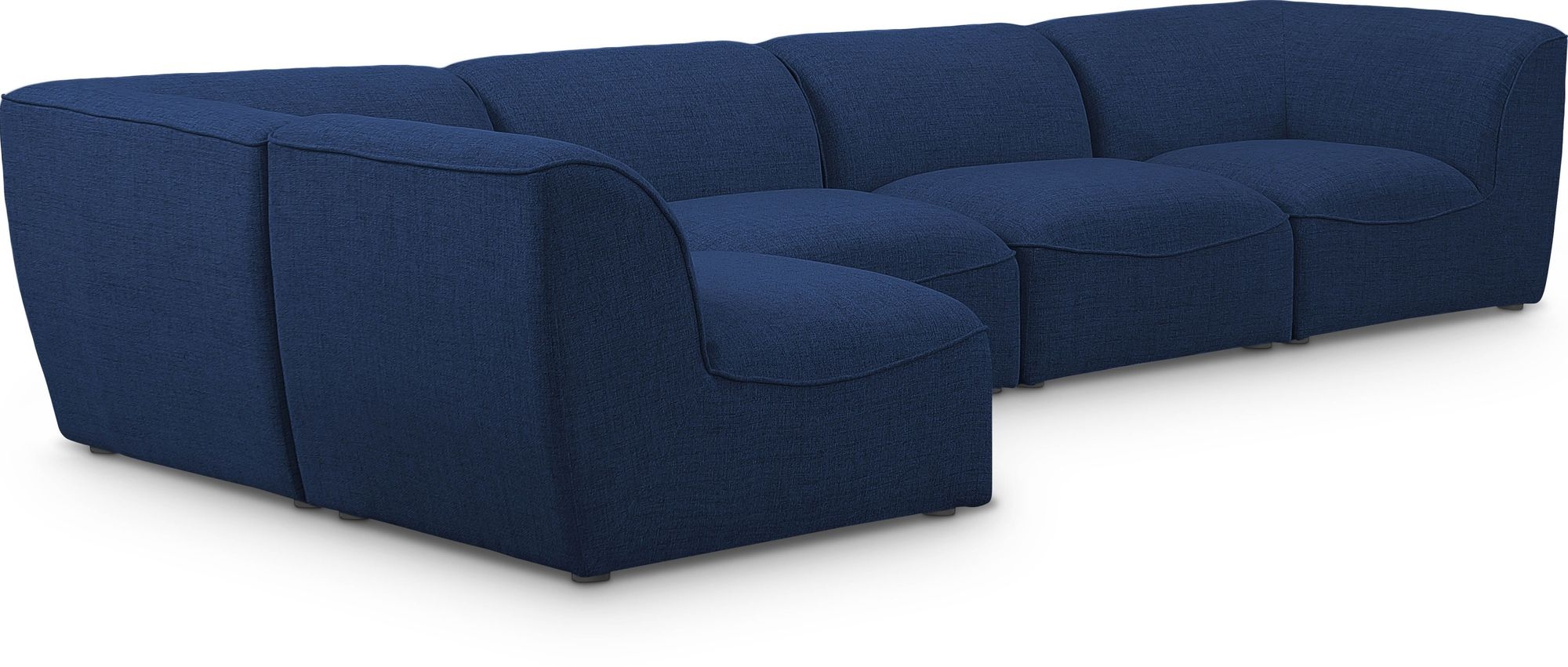 Miramar 142" 5-Piece Linen Fabric Modular Corner Sectional Sofa