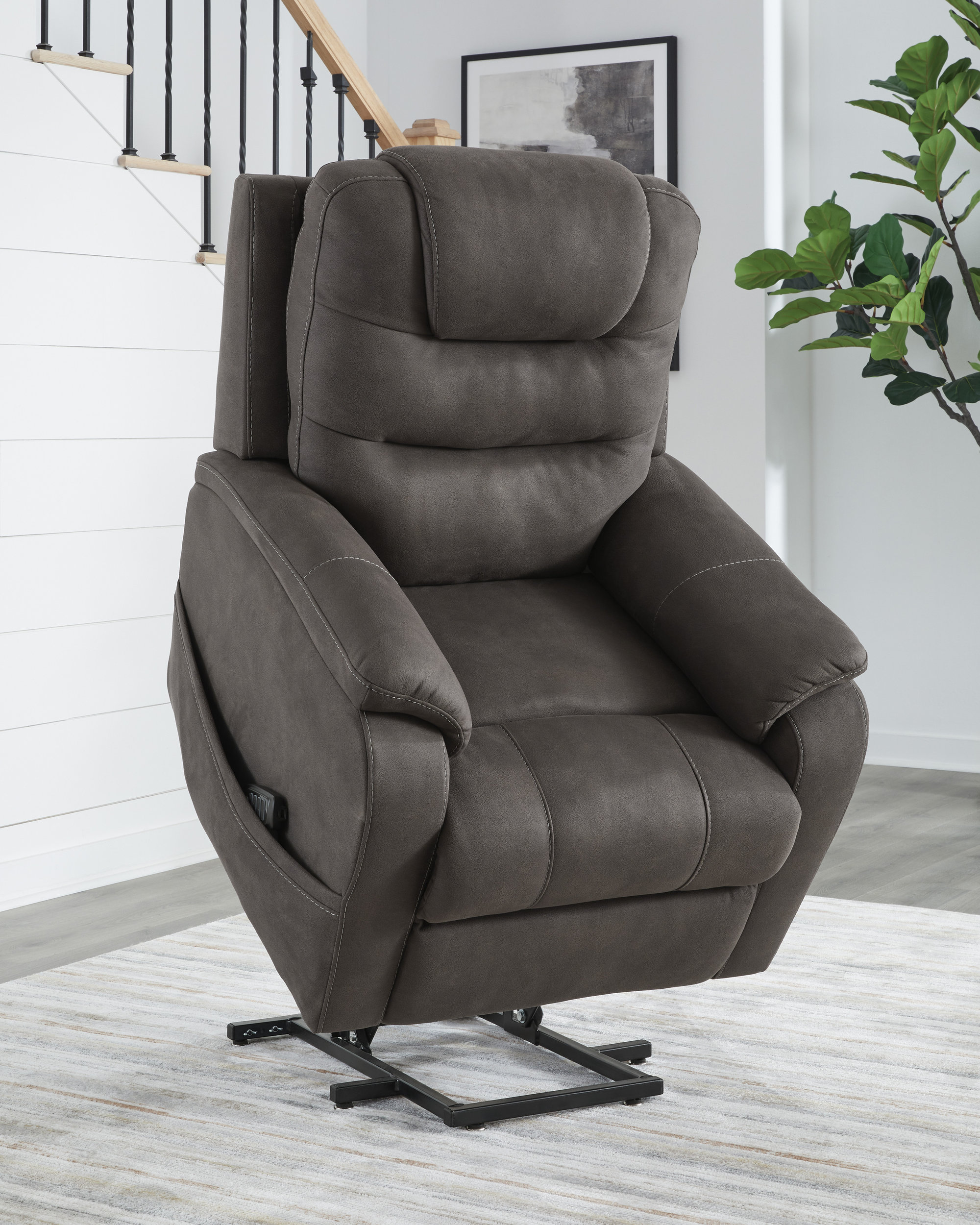 Snowfield Faux Leather Power Lift Recliner