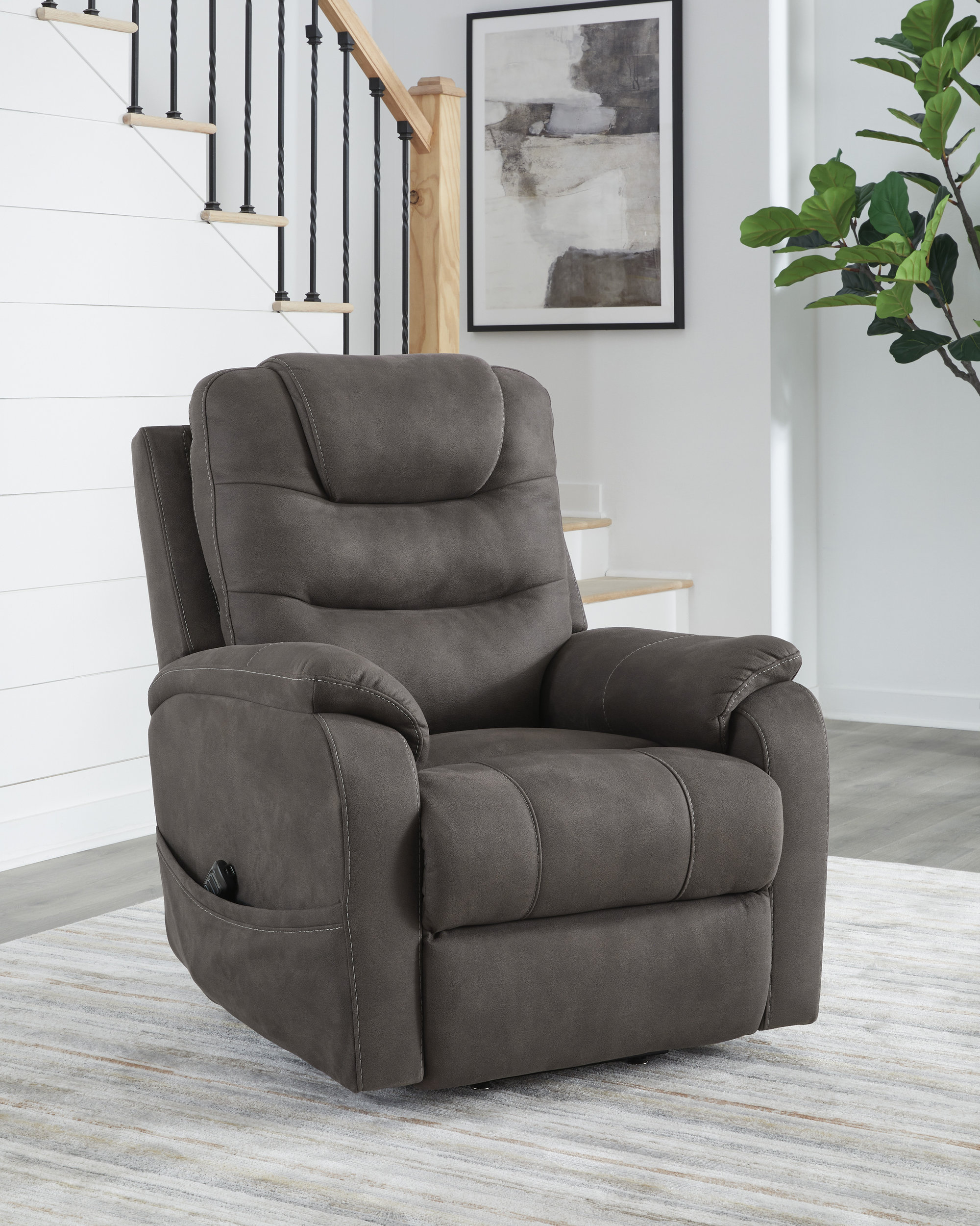 Snowfield Faux Leather Power Lift Recliner
