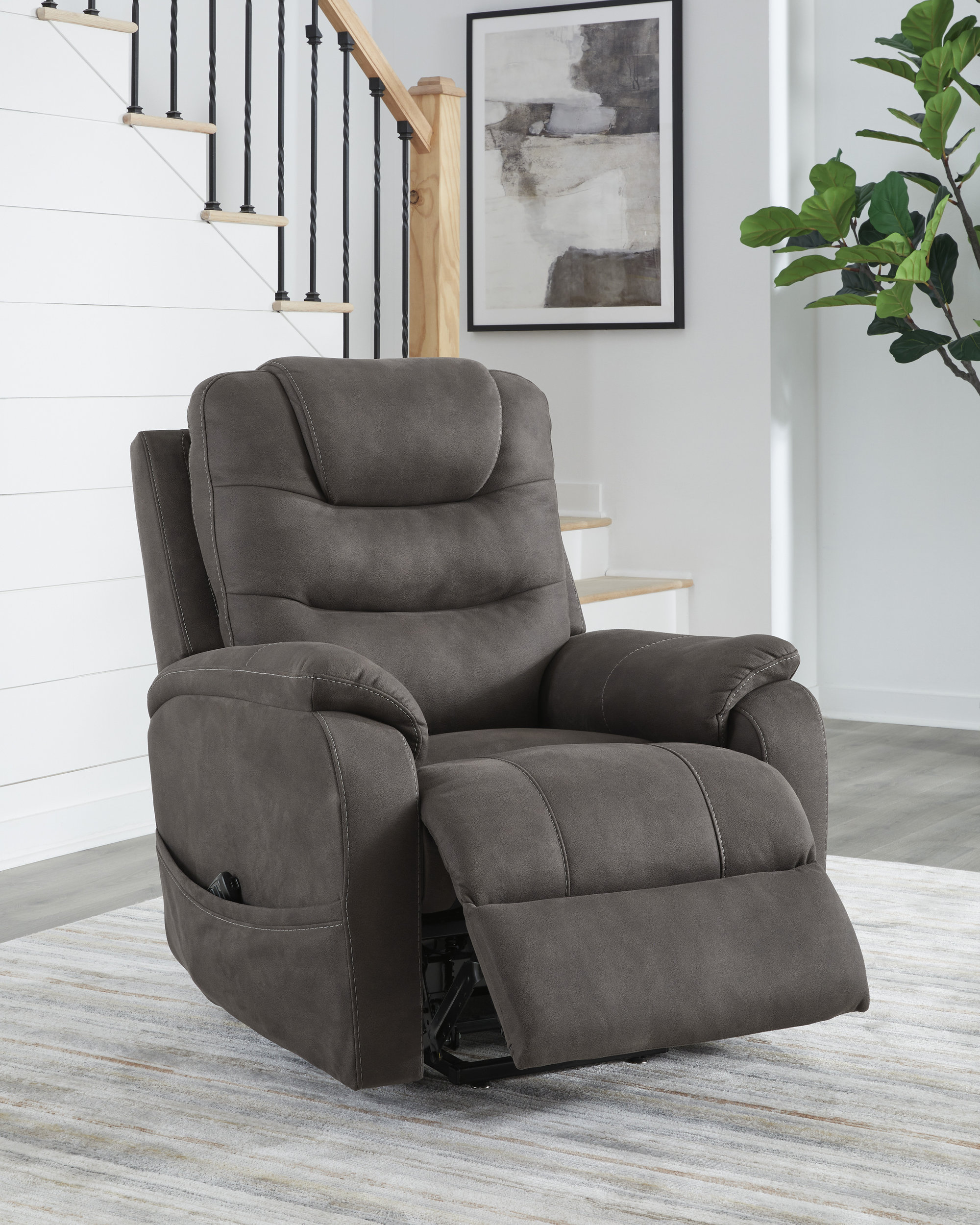 Snowfield Faux Leather Power Lift Recliner