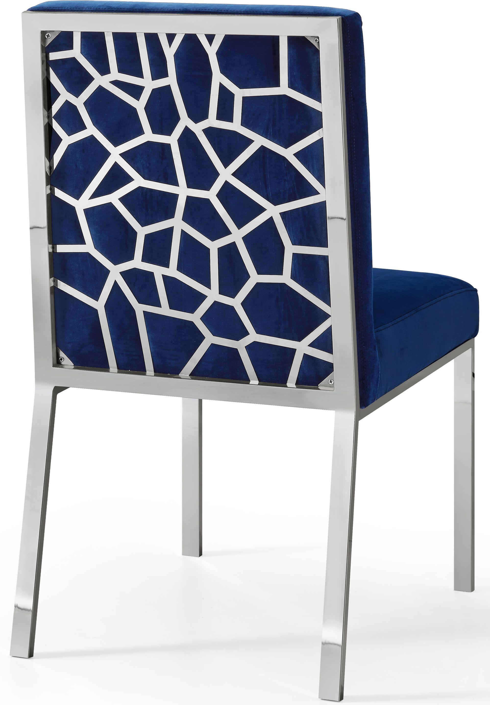 Opal Velvet Dining Chair with Chrome Stainless Steel Base
