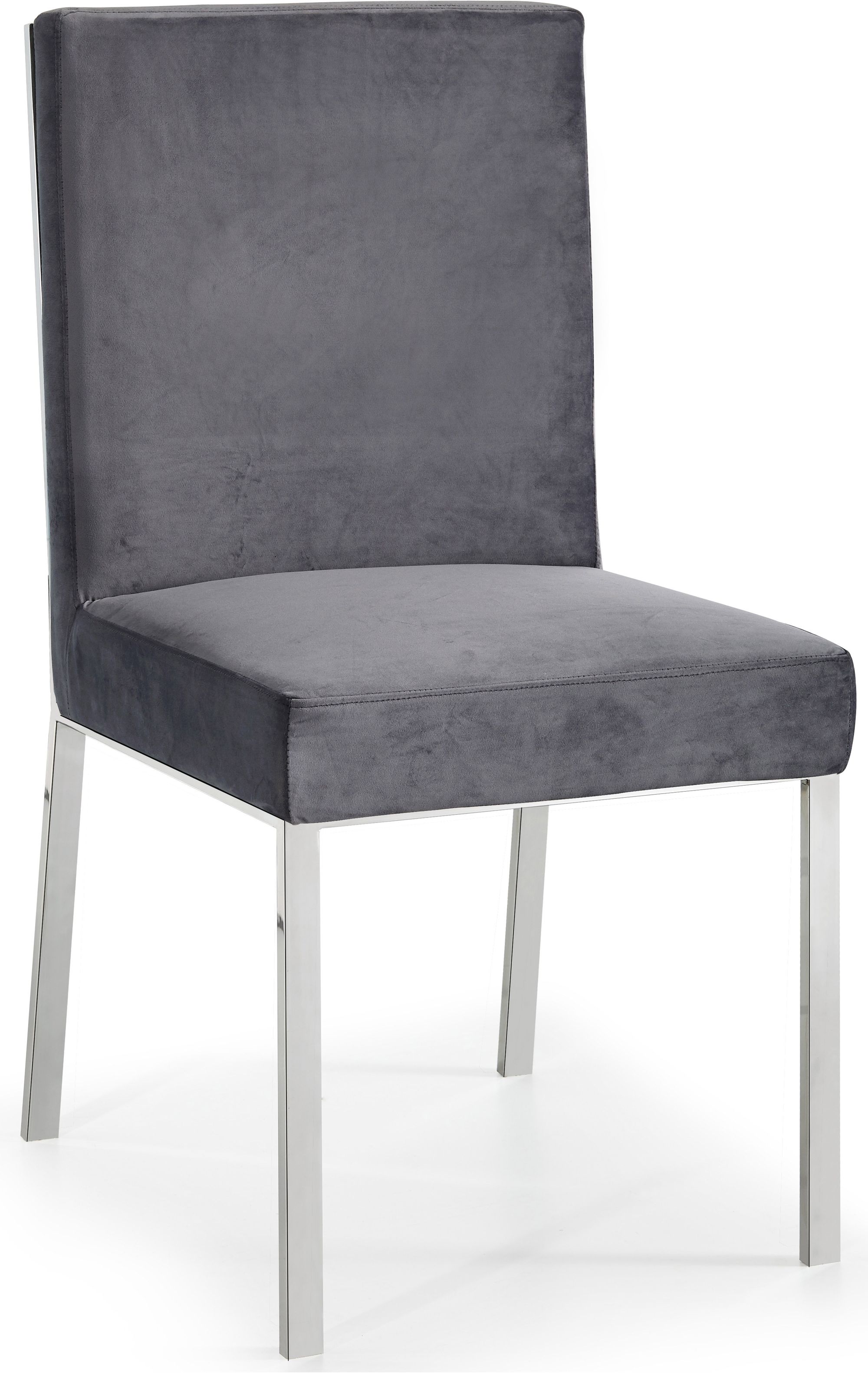 Opal Velvet Dining Chair with Chrome Stainless Steel Base