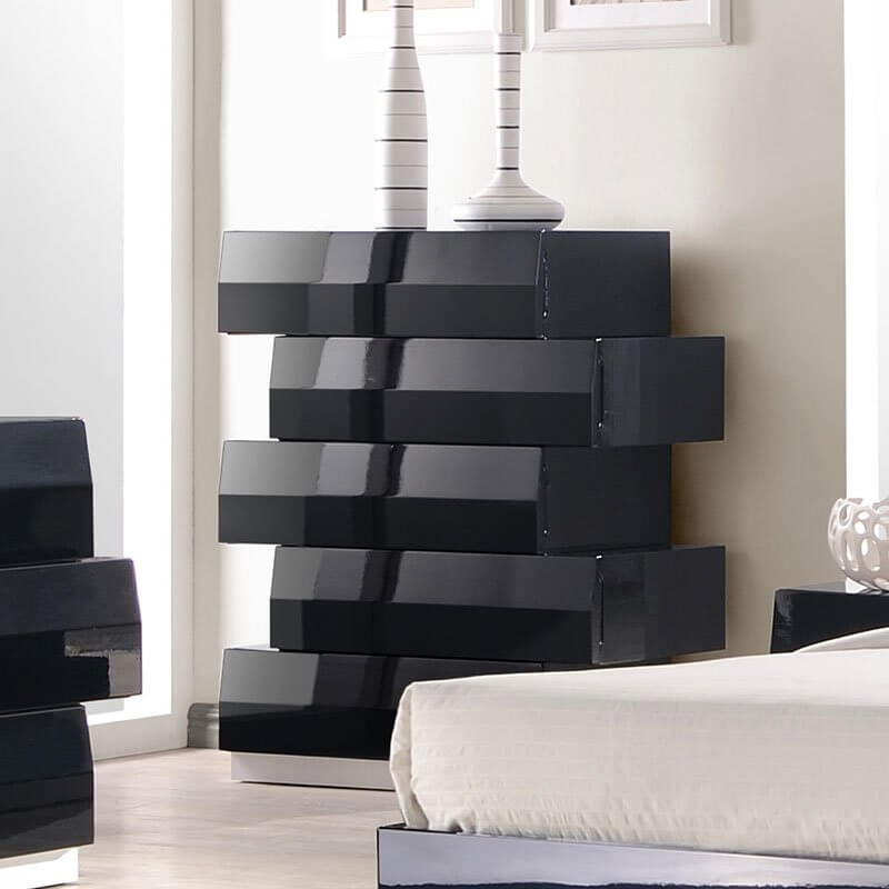 Milan Modern Lacquer Chest - Thumbnail 2