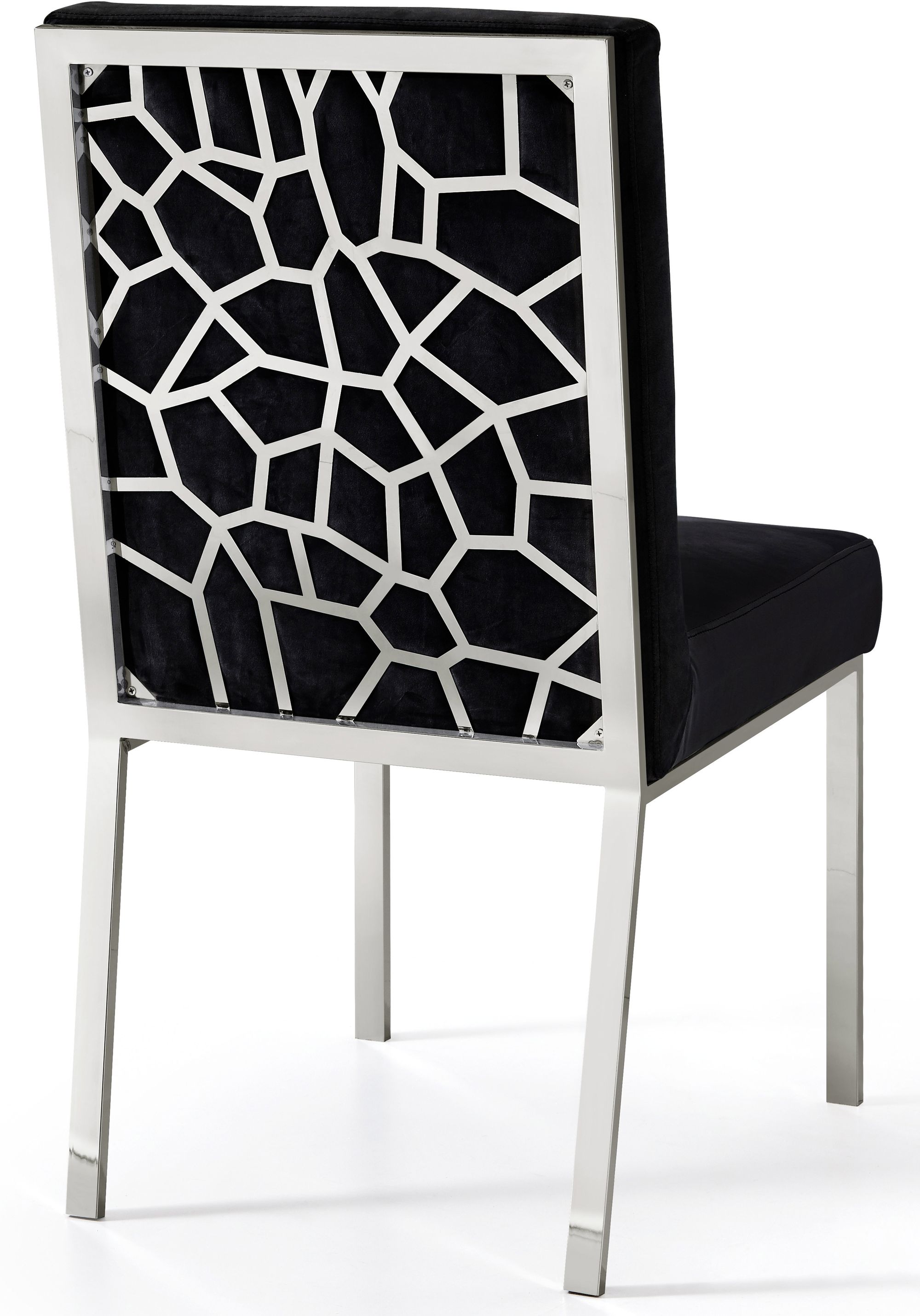 Opal Velvet Dining Chair with Chrome Stainless Steel Base