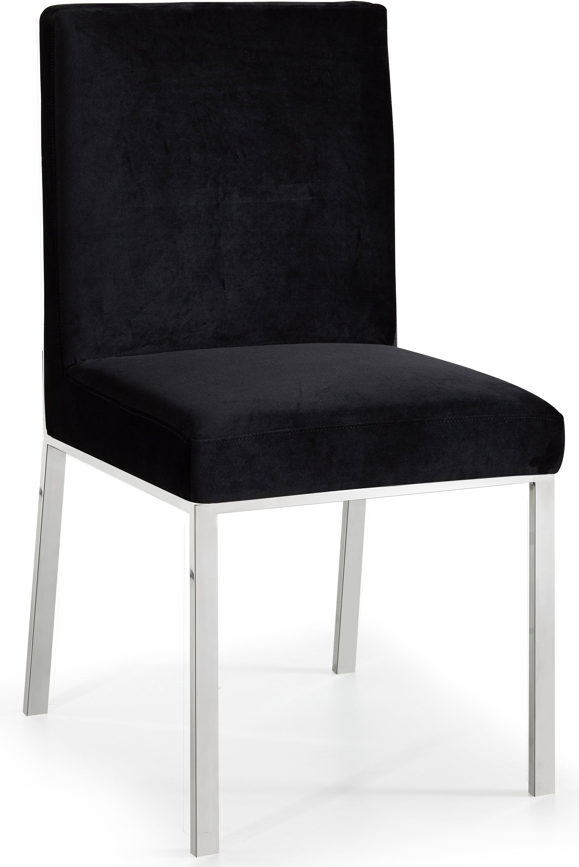 Opal Velvet Dining Chair with Chrome Stainless Steel Base