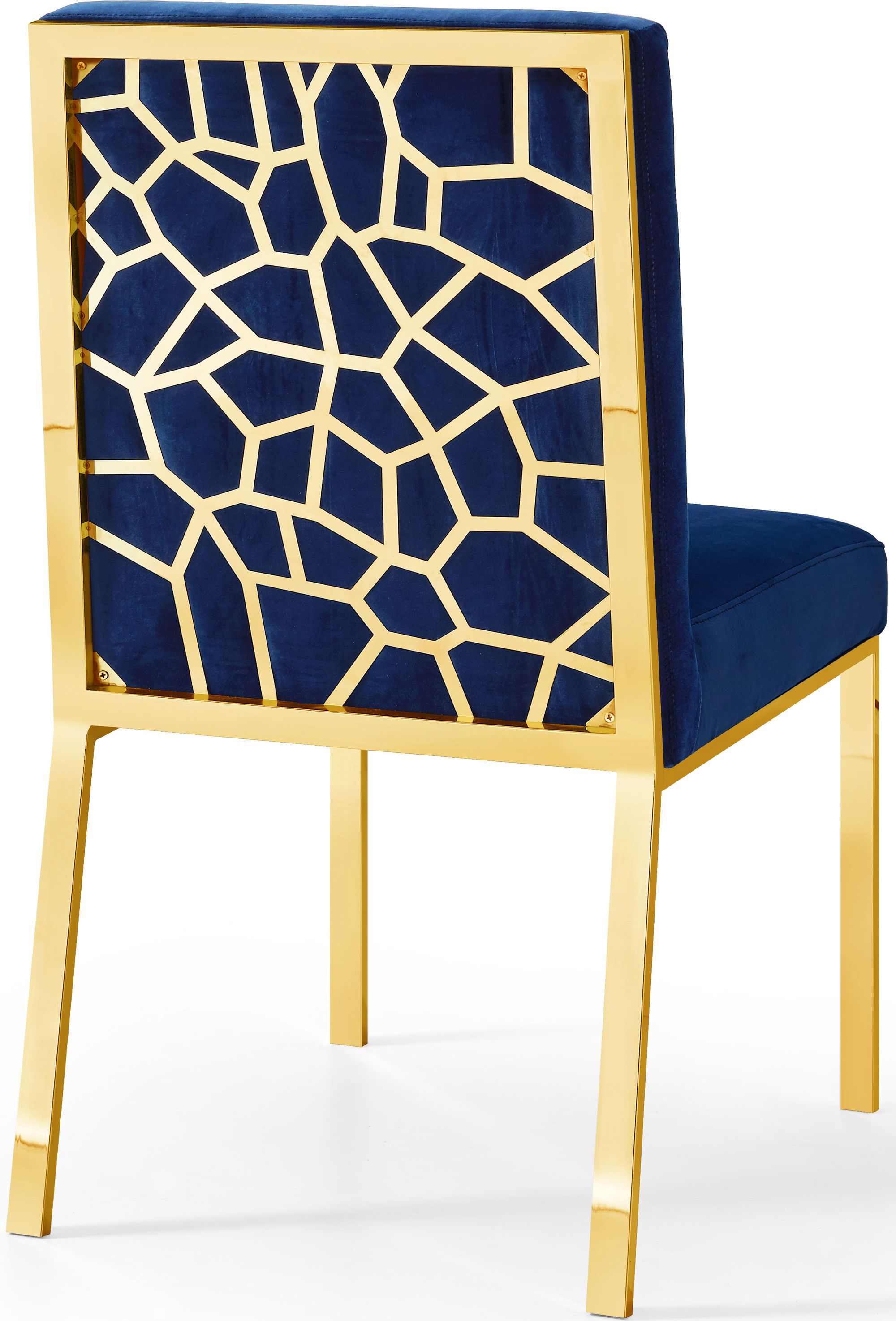 Opal Velvet Dining Chair with Gold Stainless Steel Base