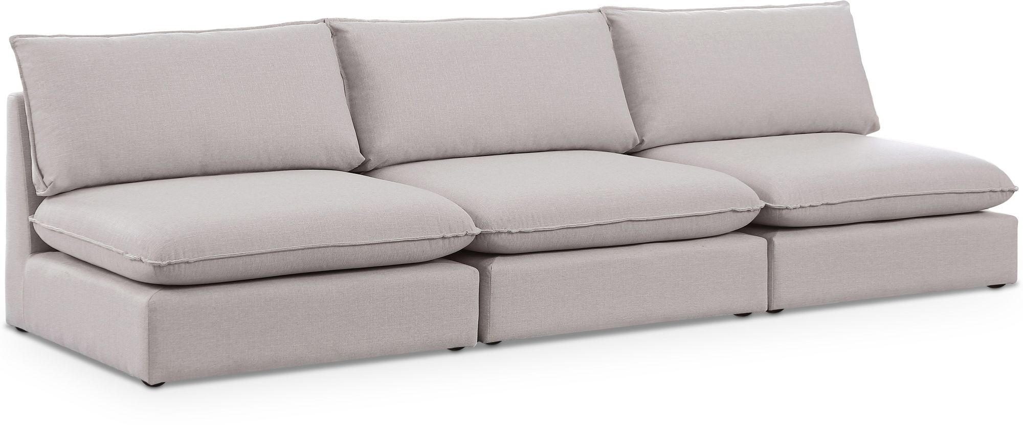 Mackenzie 120" Linen Armless Modular Sofa