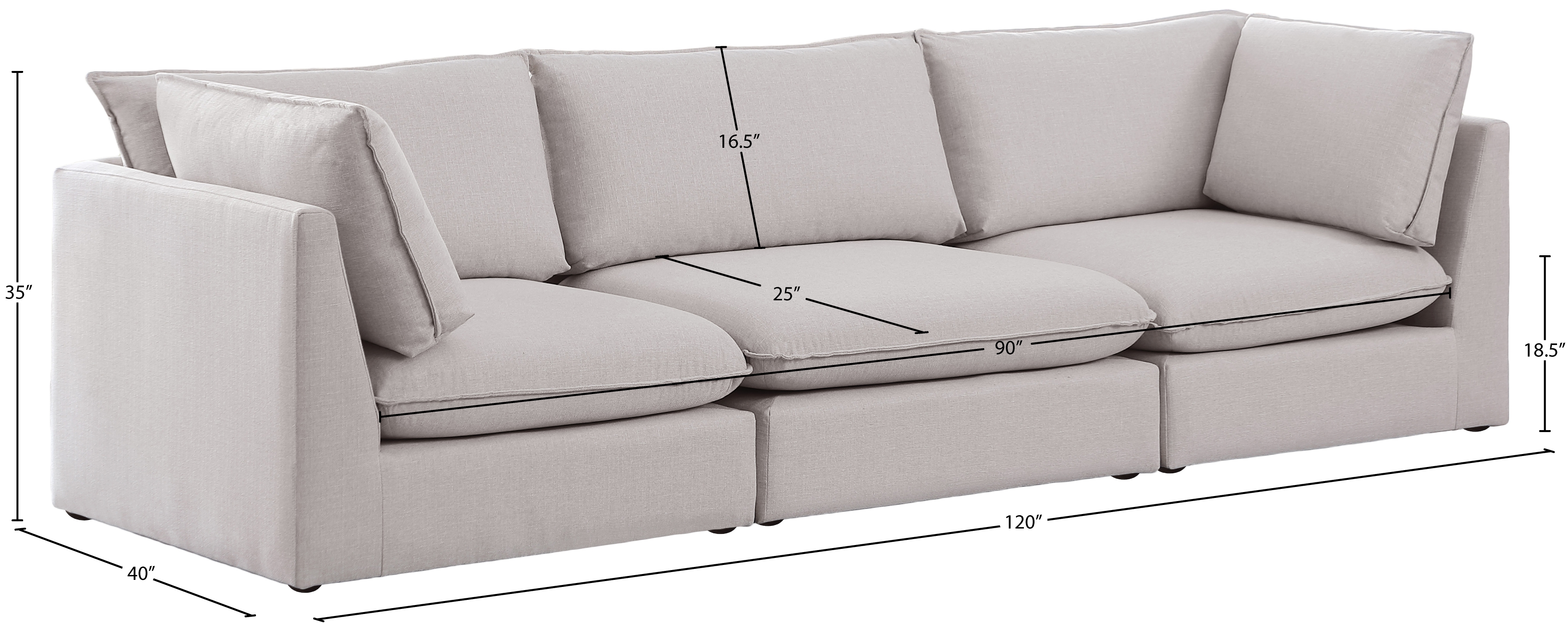 Mackenzie 120" Linen Modular Sofa