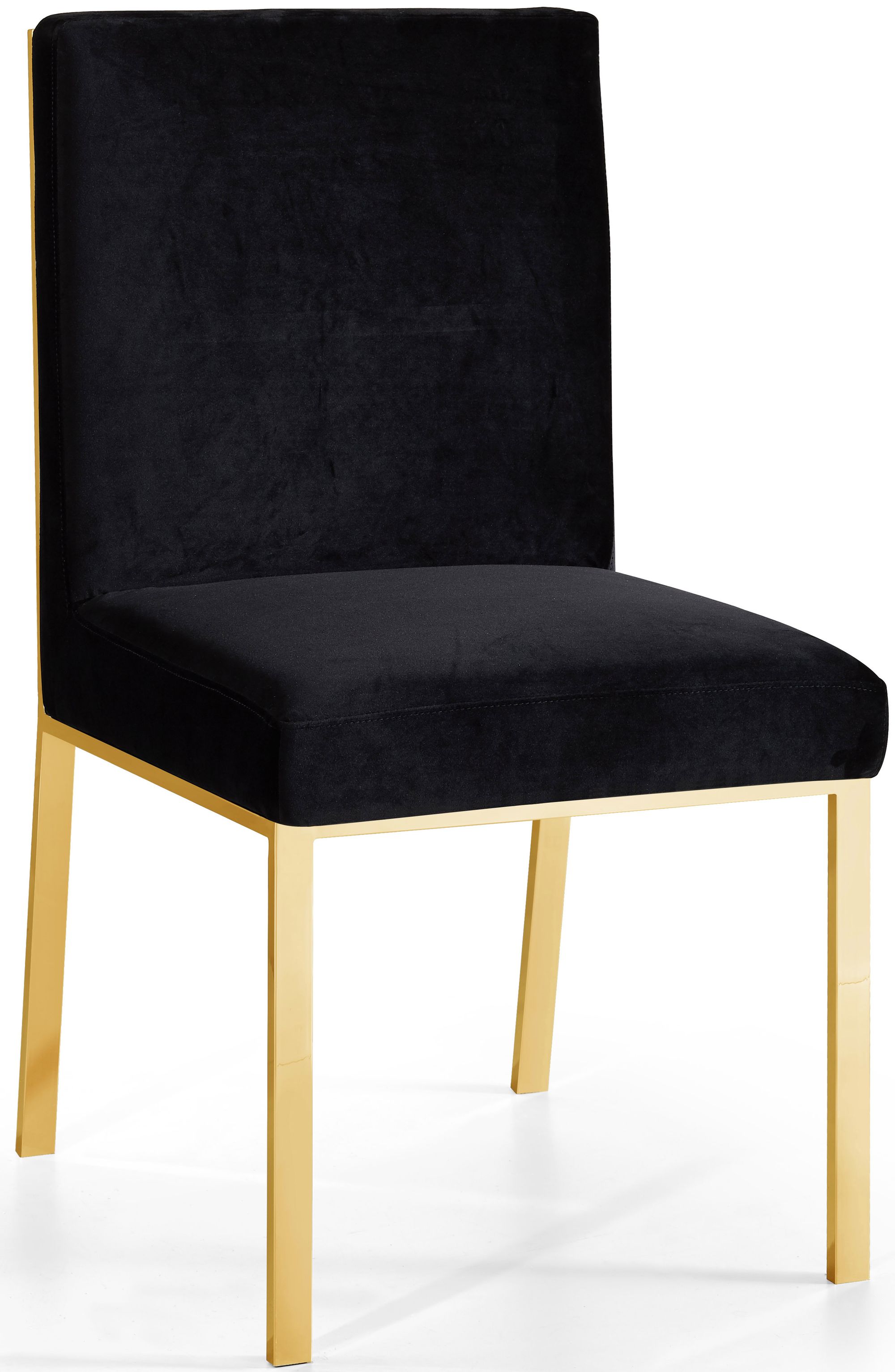 Opal Velvet Dining Chair with Gold Stainless Steel Base