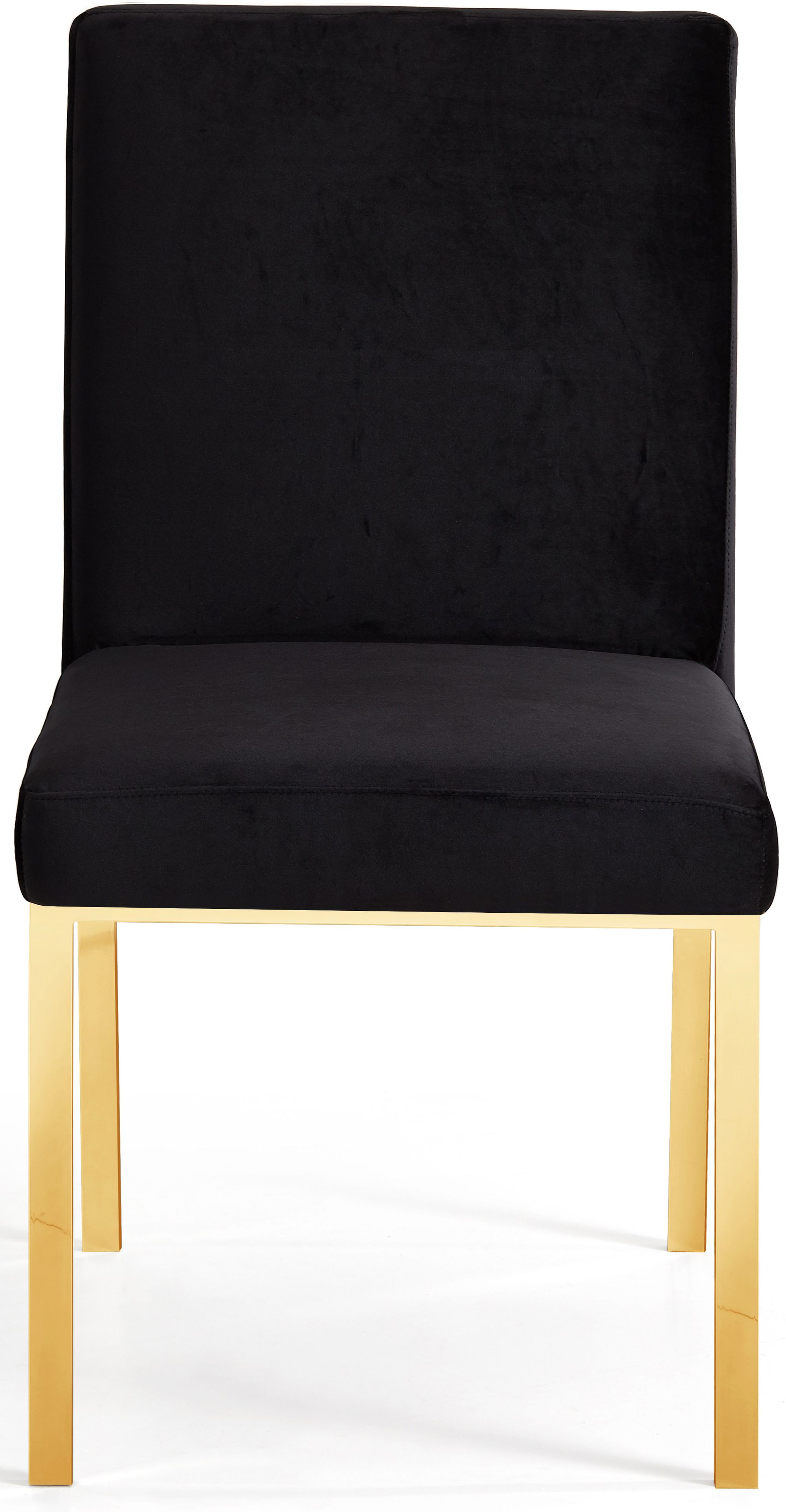 Opal Velvet Dining Chair with Gold Stainless Steel Base