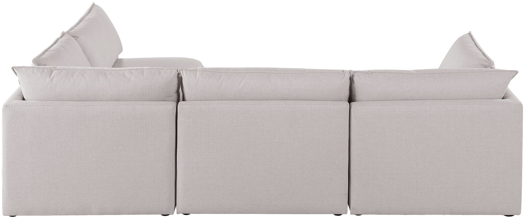 Mackenzie 120" 4-Piece Linen Fabric Modular Corner Sectional Sofa
