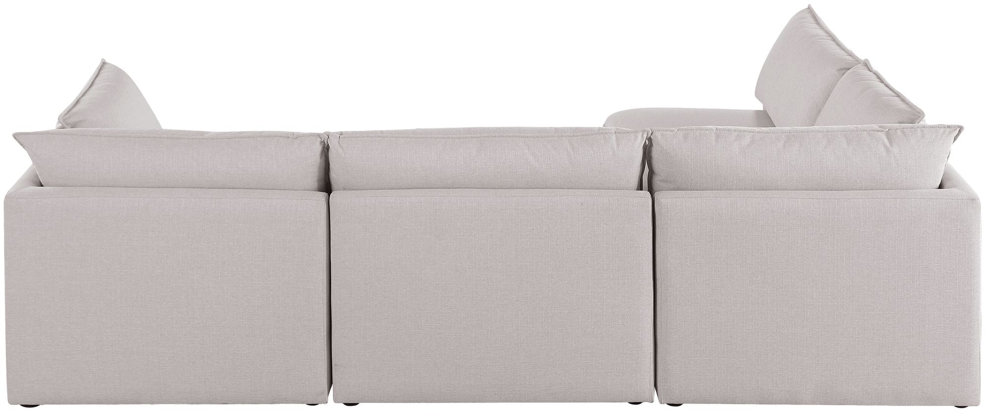 Mackenzie 120" 4-Piece Linen Fabric Modular Corner Sectional Sofa