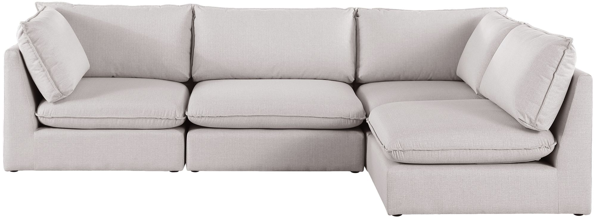 Mackenzie 120" 4-Piece Linen Modular Corner Sectional