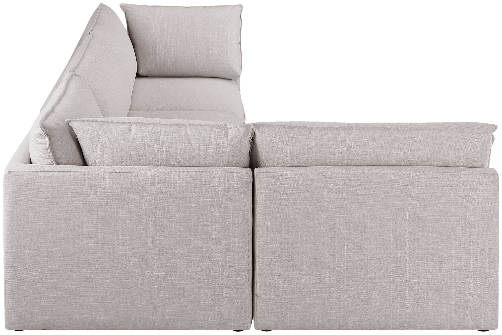 Mackenzie 120" 4-Piece Linen Modular Corner Sectional