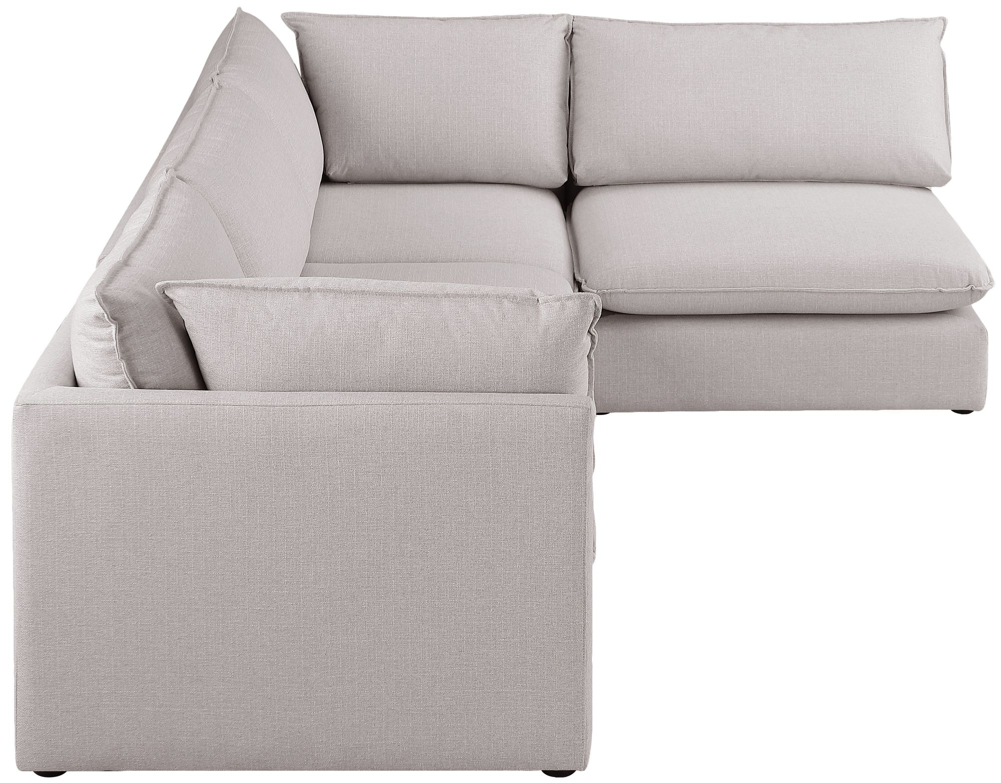 Mackenzie 120" 4-Piece Linen Modular Sectional