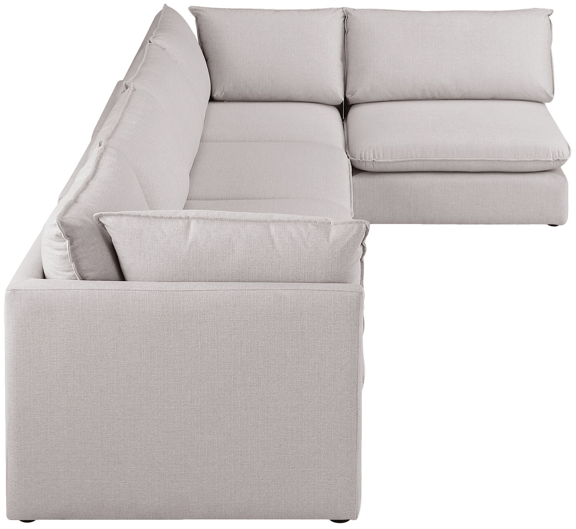 Mackenzie 160" 5-Piece Linen Modular Corner Sectional