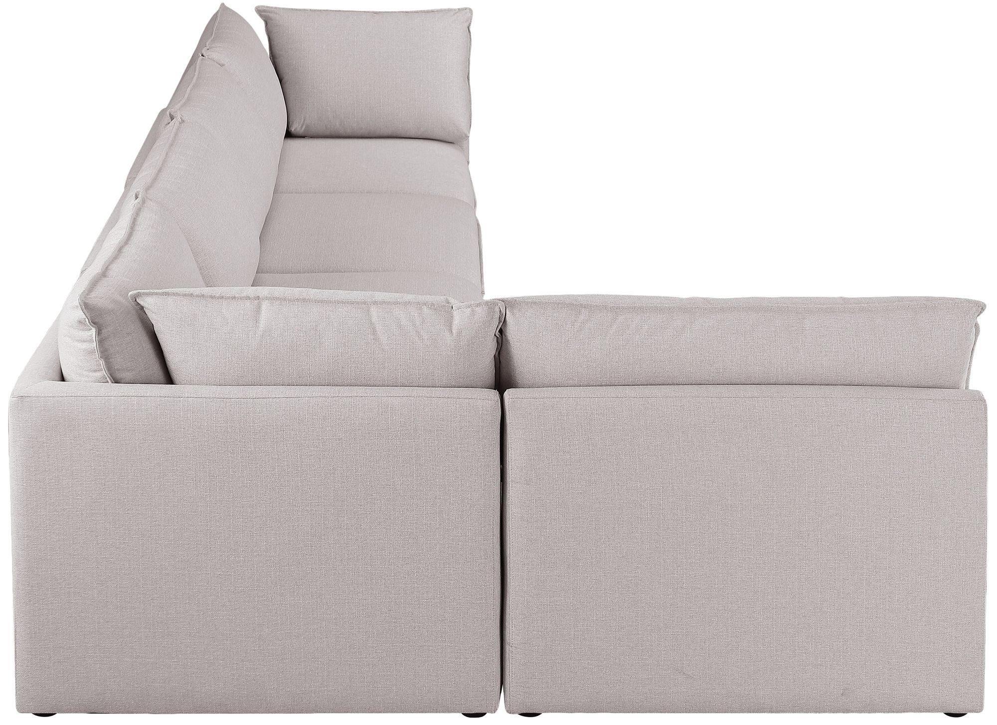 Mackenzie 160" 5-Piece Linen Modular Corner Sectional