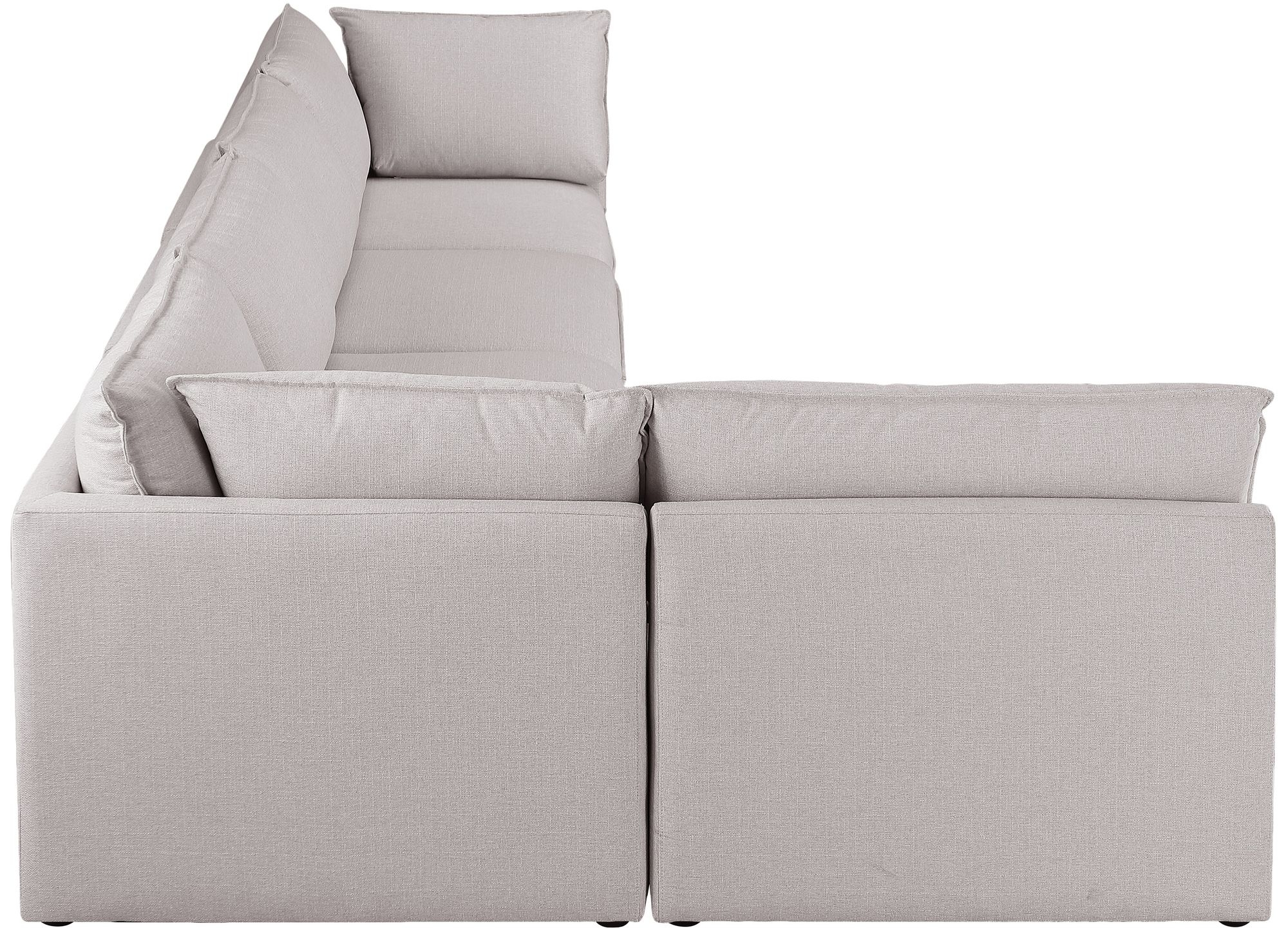 Mackenzie 160" 5-Piece Linen Fabric Modular Corner Sectional Sofa