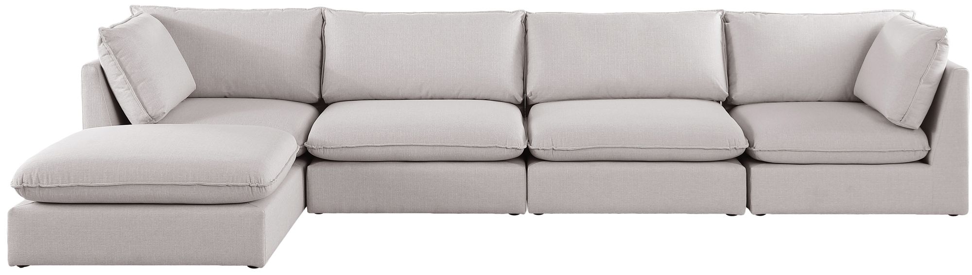 Mackenzie 160" 5-Piece Linen Modular Sectional