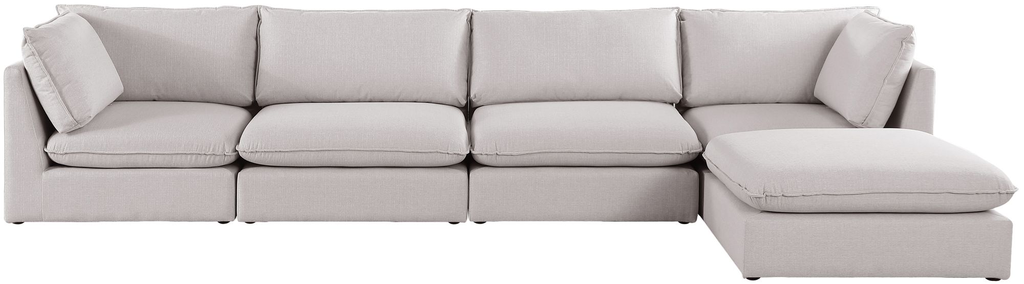 Mackenzie 160" 5-Piece Linen Modular Sectional