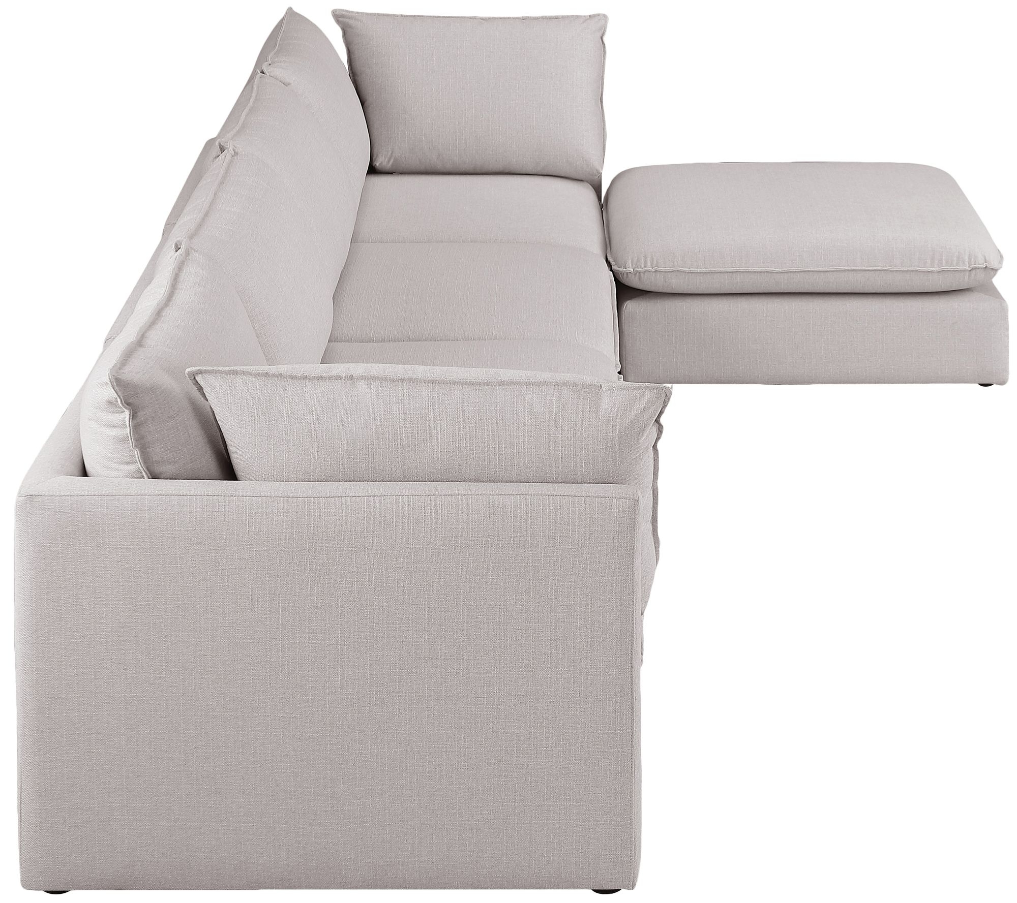 Mackenzie 160" 5-Piece Linen Fabric Modular Sectional Sofa