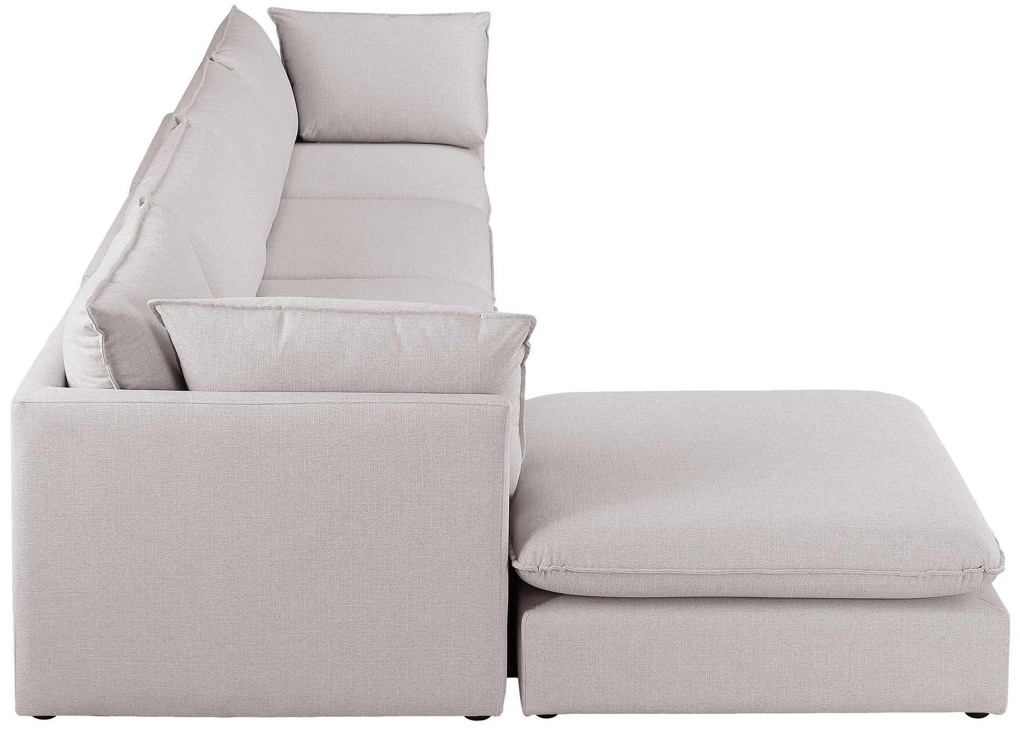Mackenzie 160" 5-Piece Linen Fabric Modular Sectional Sofa