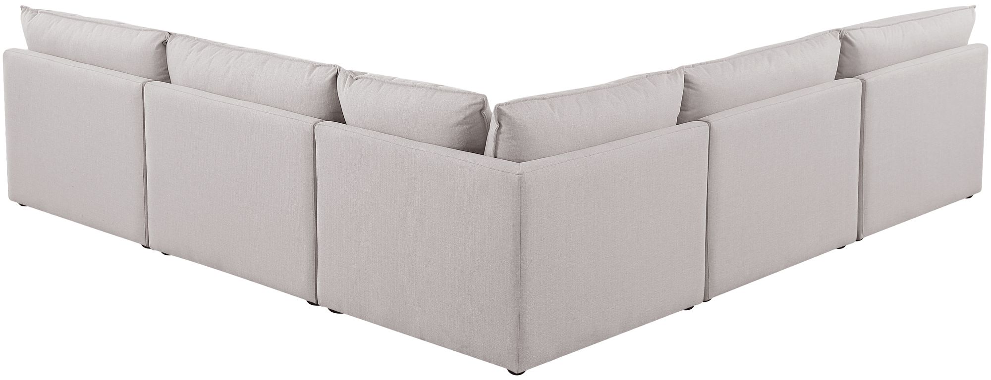Mackenzie 120" 5-Piece Linen Modular Armless Sectional