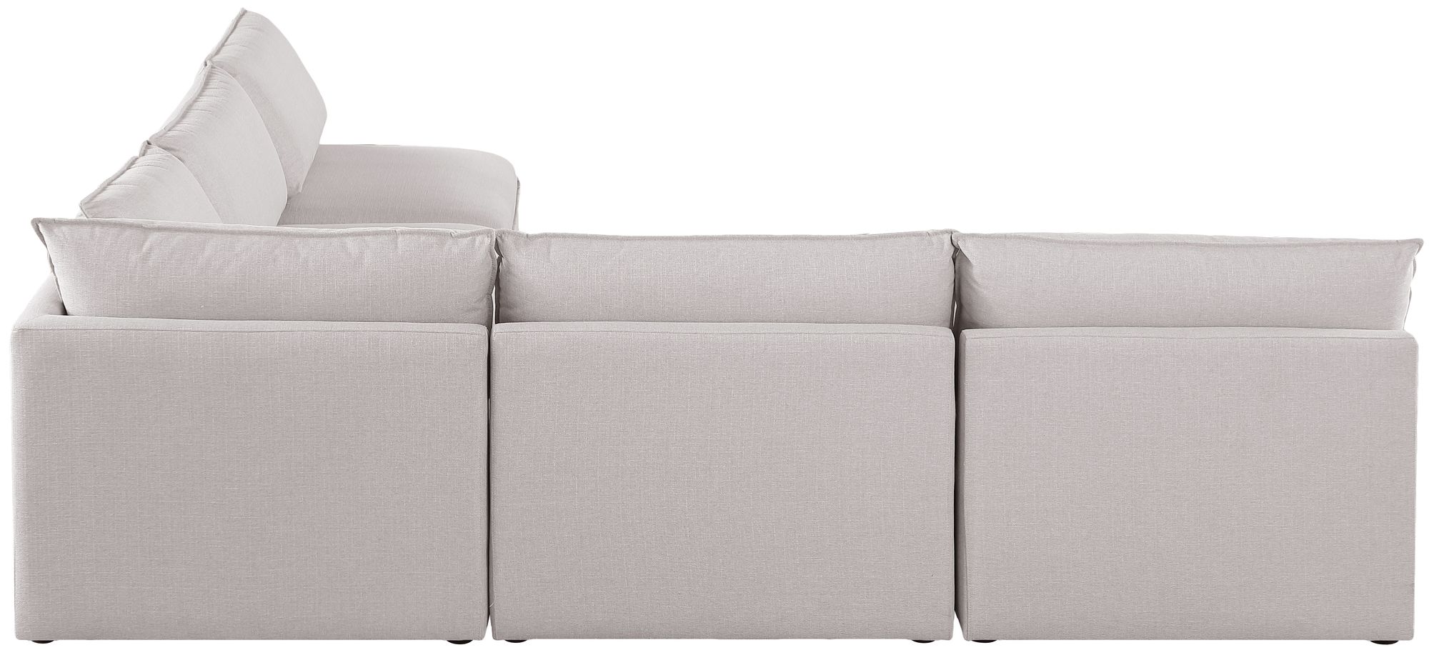 Mackenzie 120" 5-Piece Linen Modular Armless Sectional